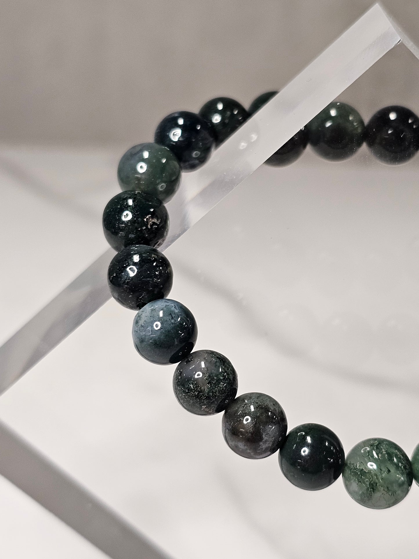 Moss Agate Stretchy Bracelet