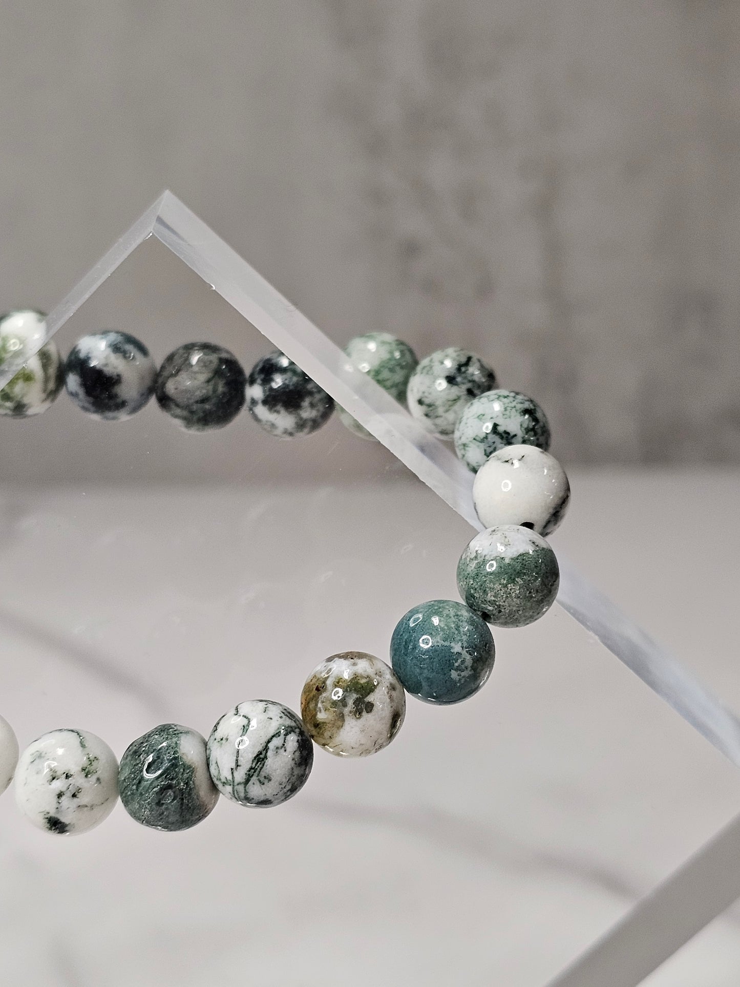 Tree Agate Stretchy Bracelet