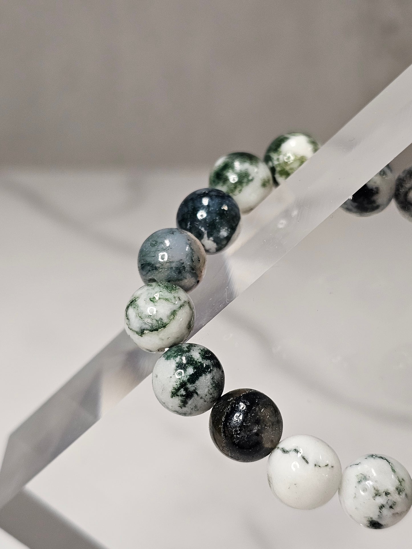 Tree Agate Stretchy Bracelet