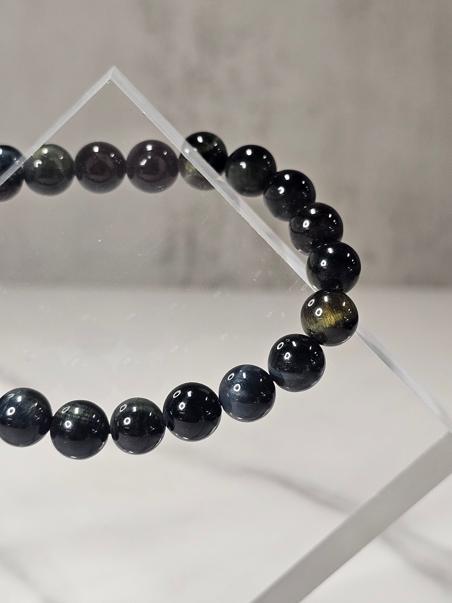 Blue Tigers Eye Stretchy Bracelet