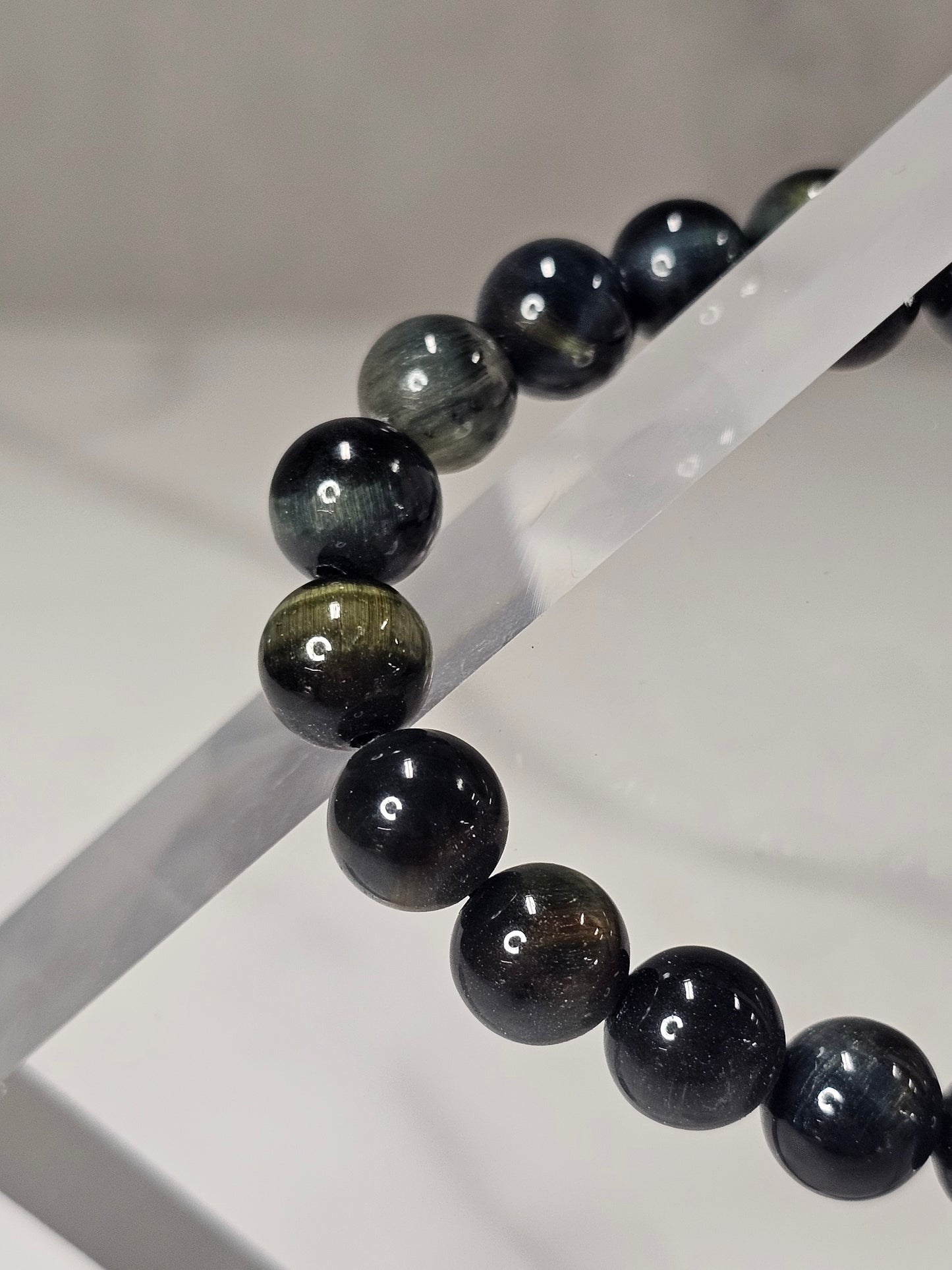 Blue Tigers Eye Stretchy Bracelet
