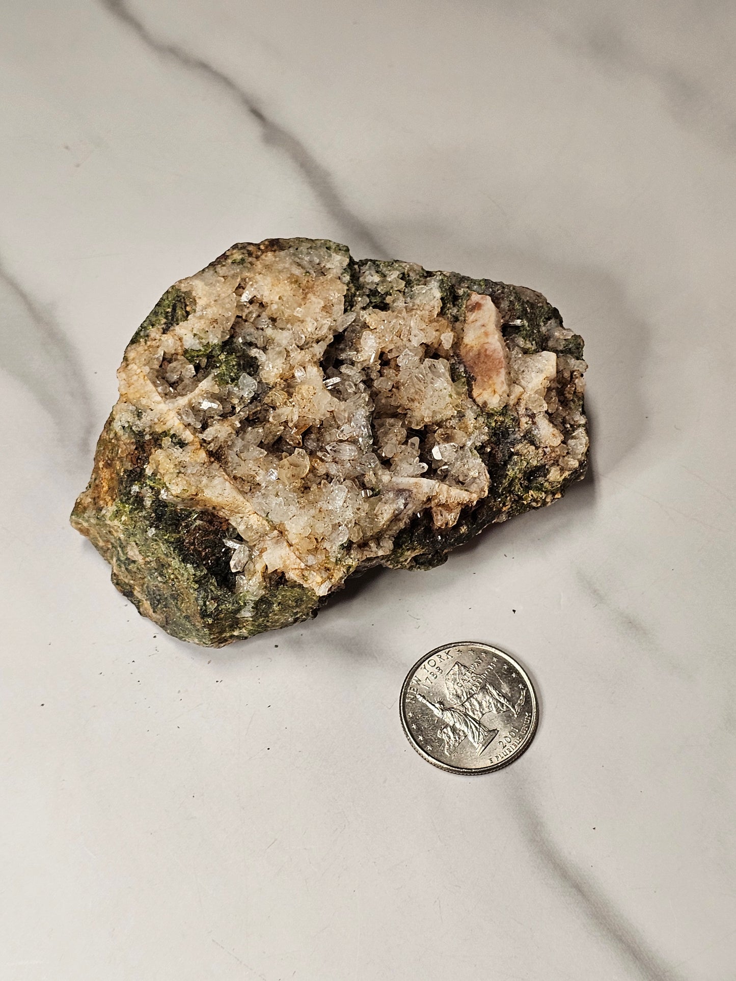 Epidote Quartz Specimen