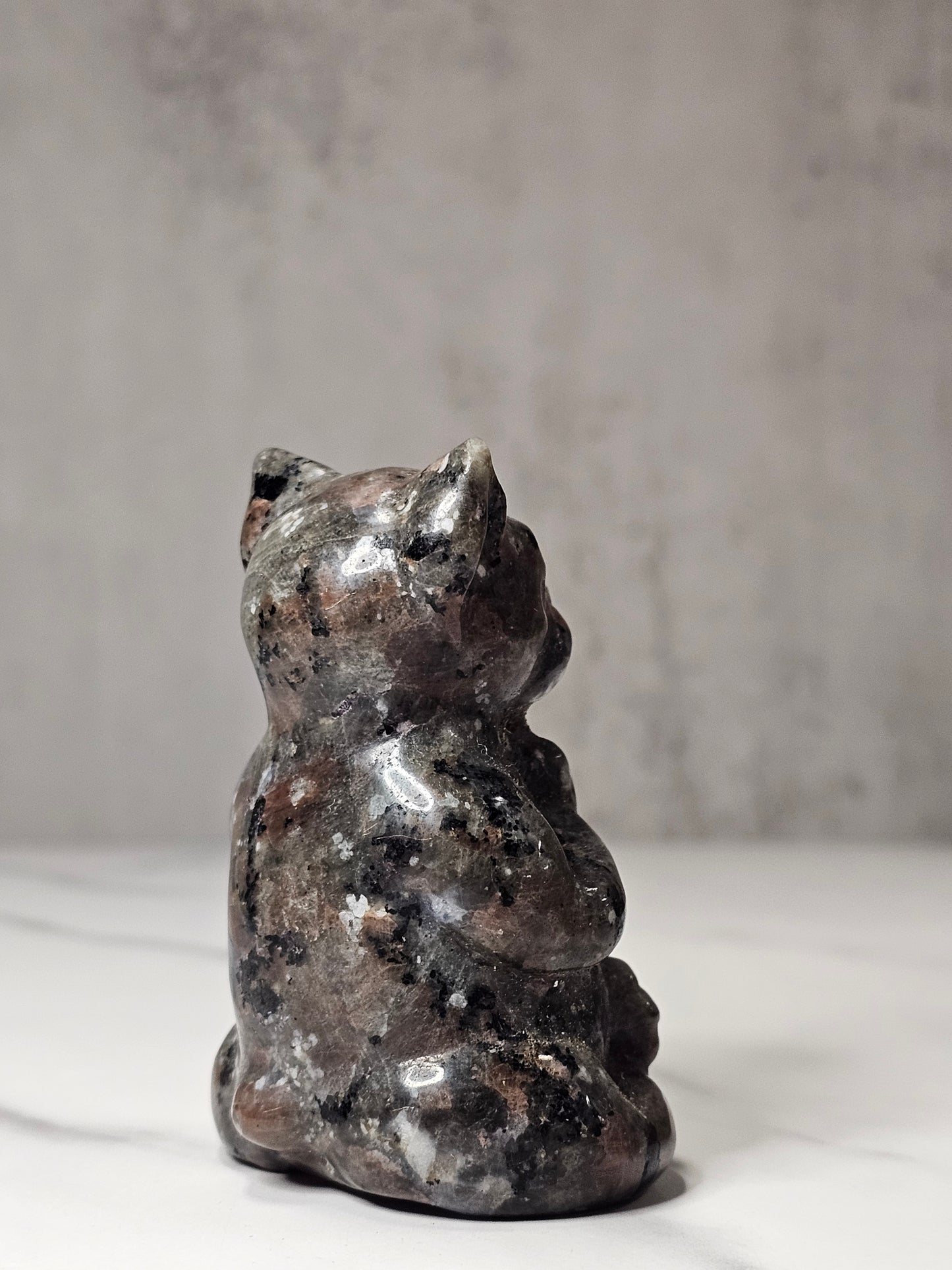 Yooperlite Meditating Yoga Dog Carving