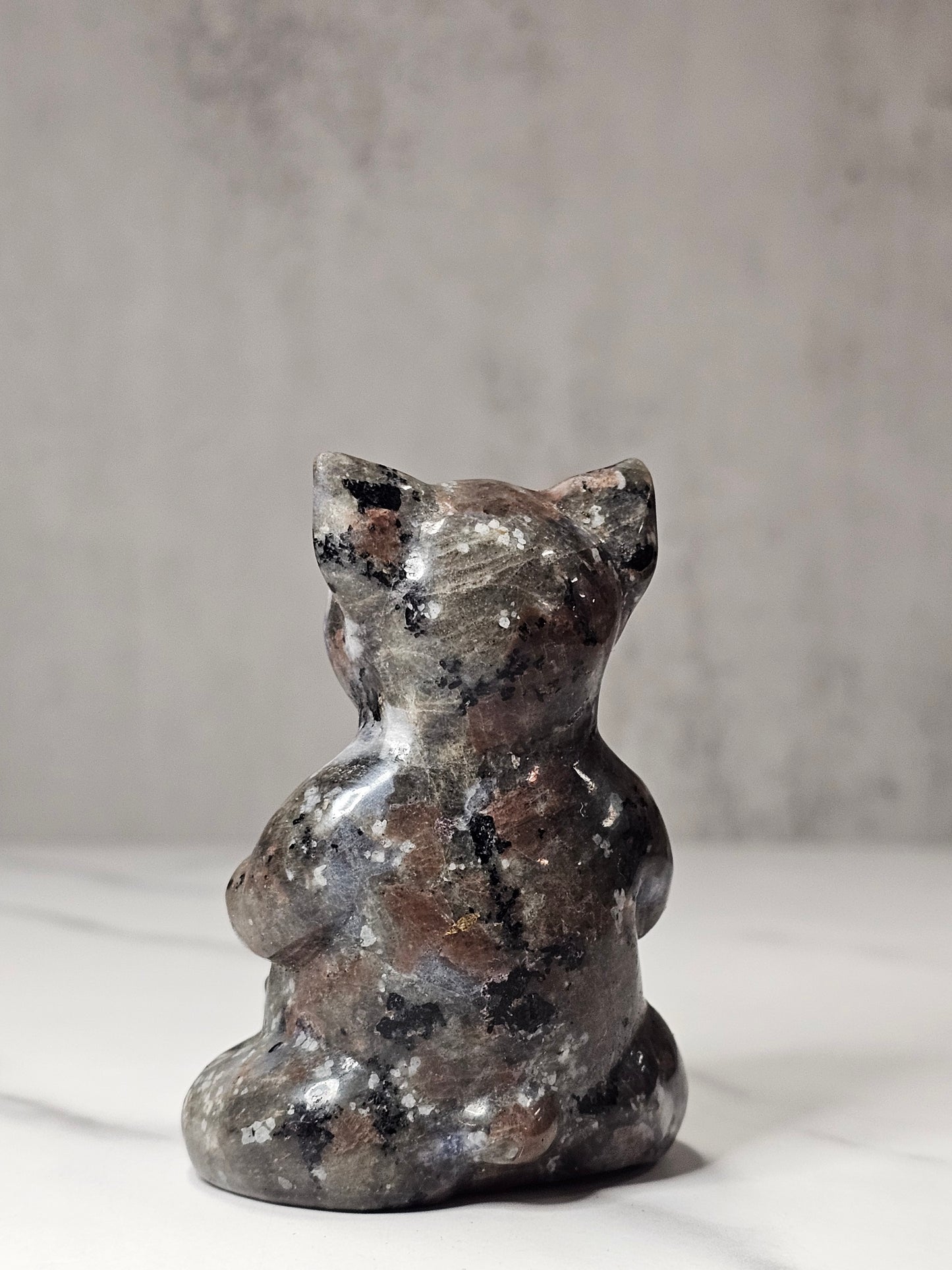 Yooperlite Meditating Yoga Dog Carving