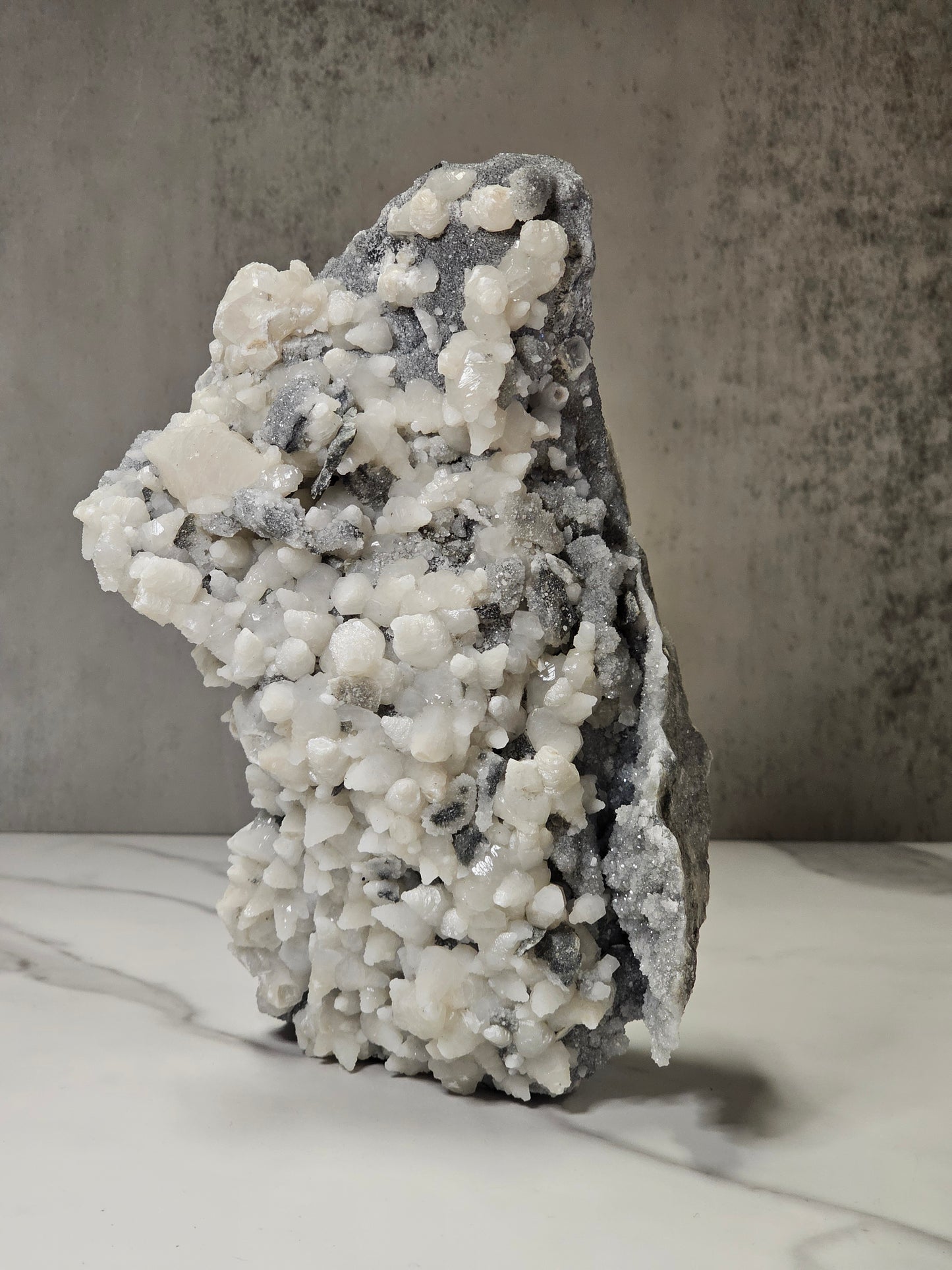 Calcite on Sphalerite Specimen