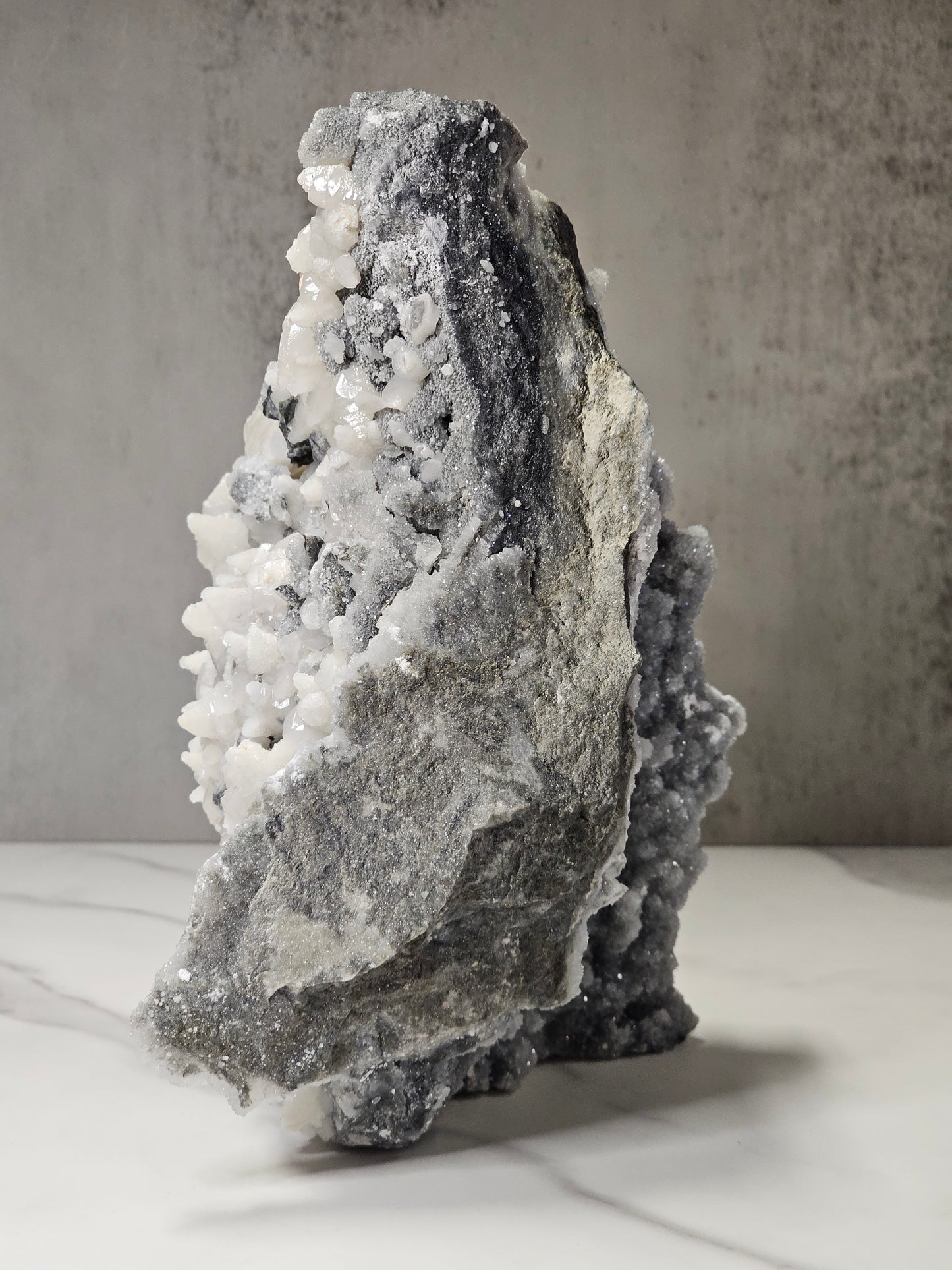 Calcite on Sphalerite Specimen