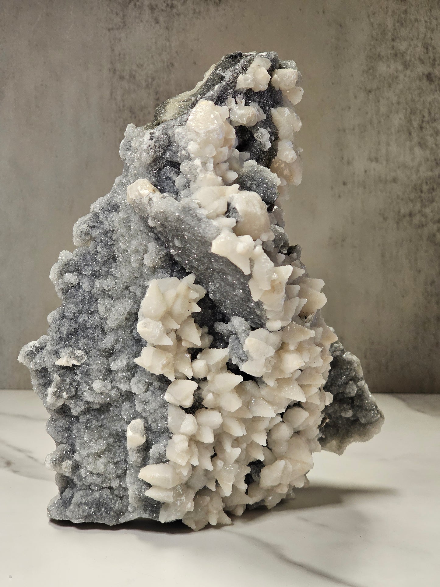 Calcite on Sphalerite Specimen