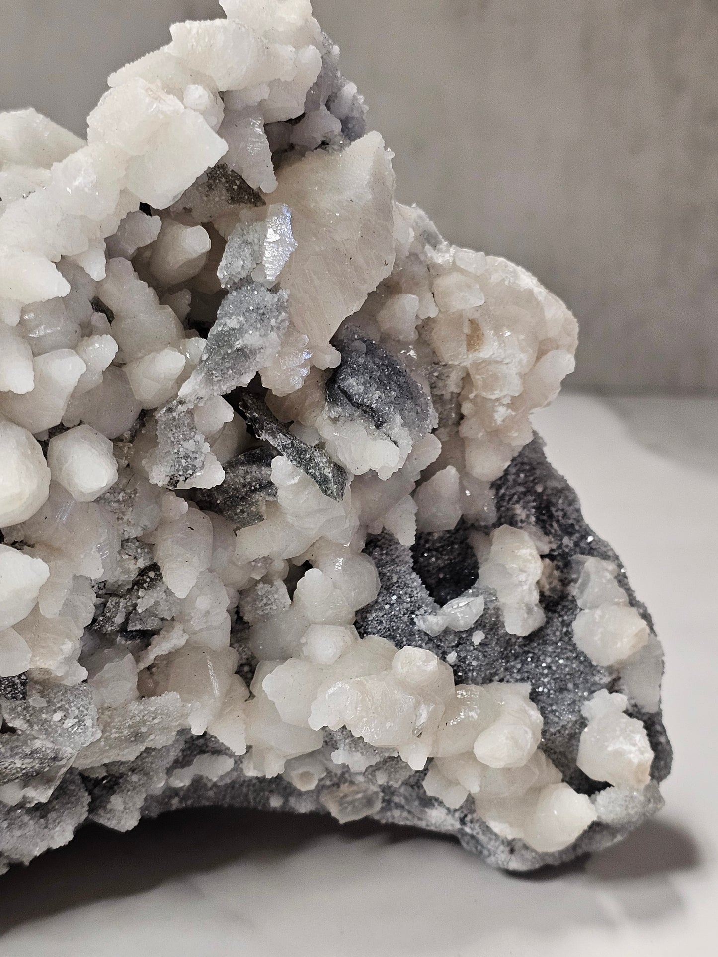 Calcite on Sphalerite Specimen