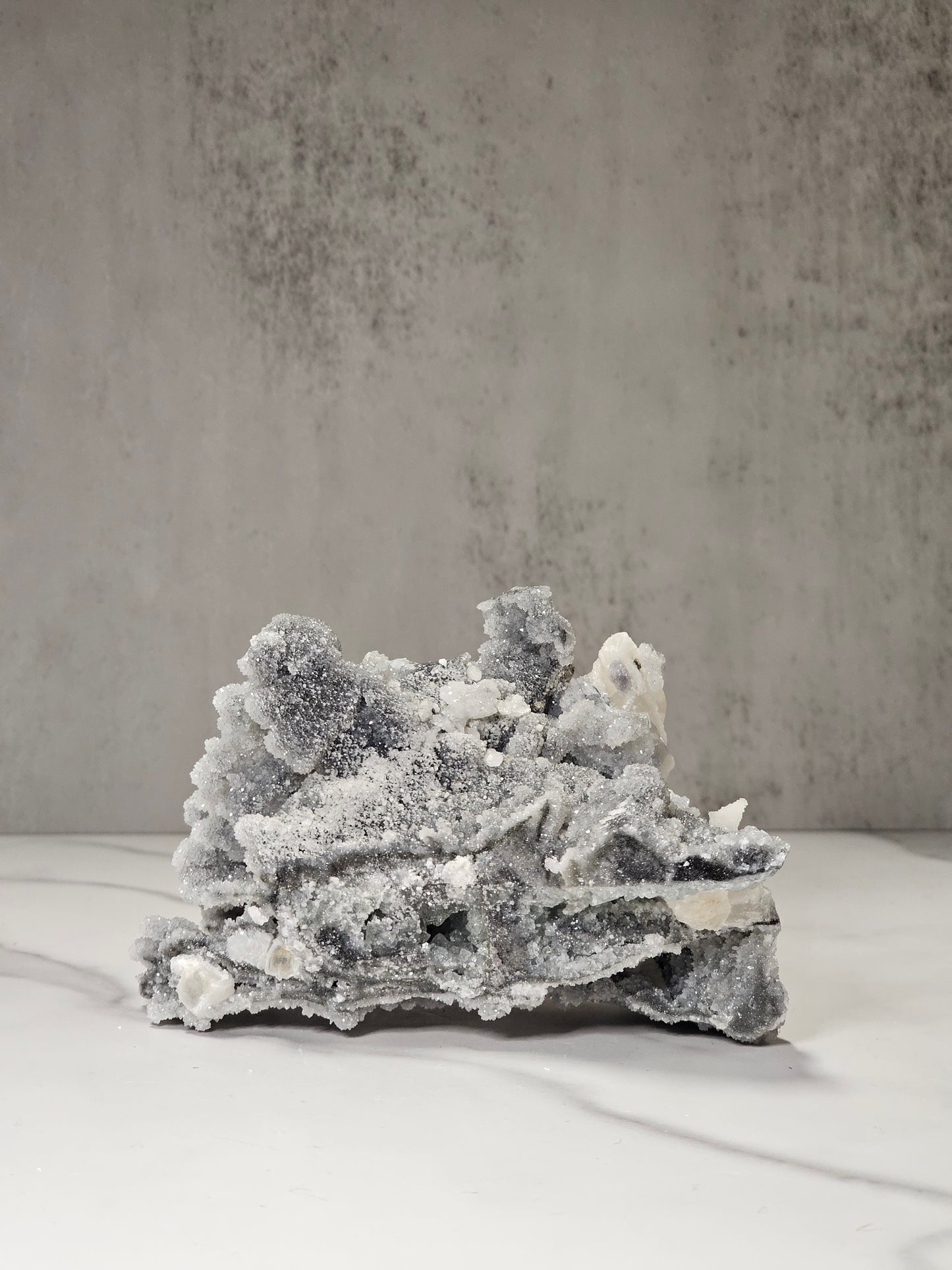 Calcite on Sphalerite Specimen