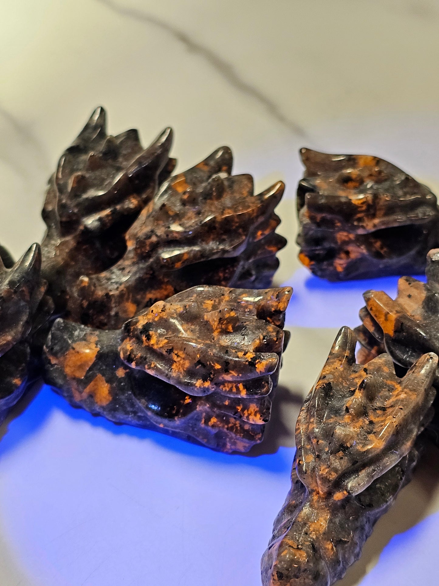 Yooperlite Dragon Head Carving