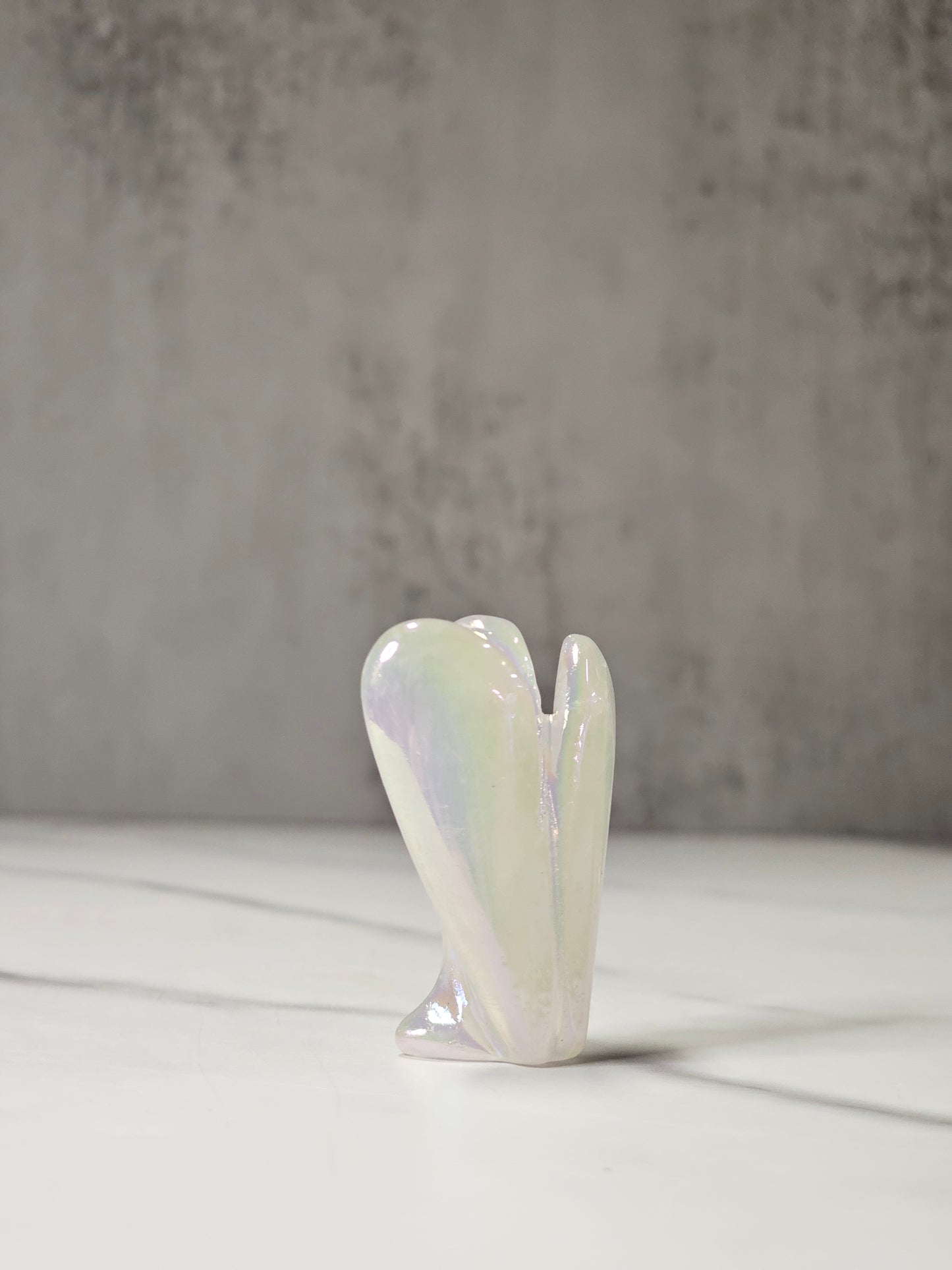 Aura Rose Quartz Angel Carving