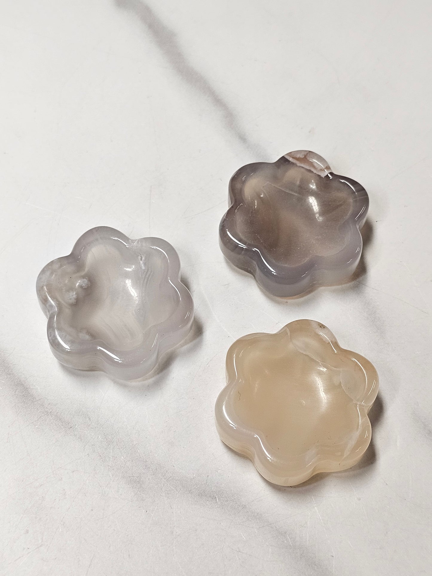 Mini Flower Agate Flower Shaped Bowl/Dish