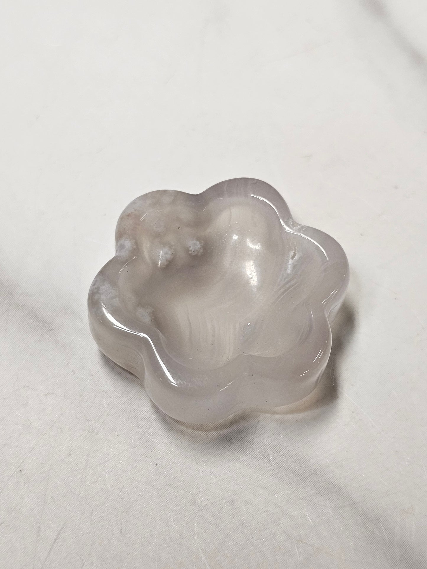 Mini Flower Agate Flower Shaped Bowl/Dish