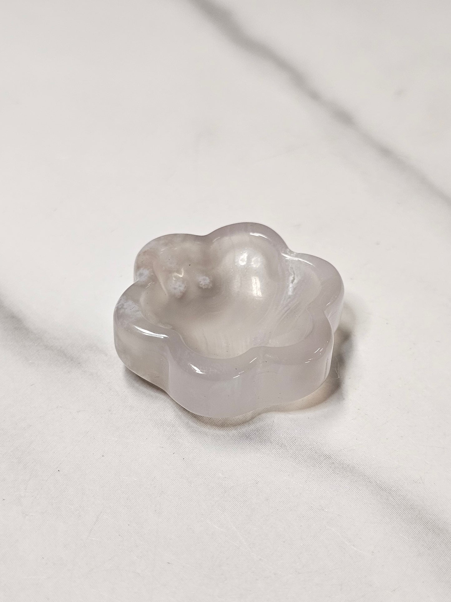 Mini Flower Agate Flower Shaped Bowl/Dish