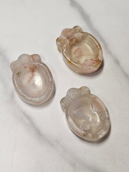 Mini Flower Agate Strawberry Shaped Bowl/Dish