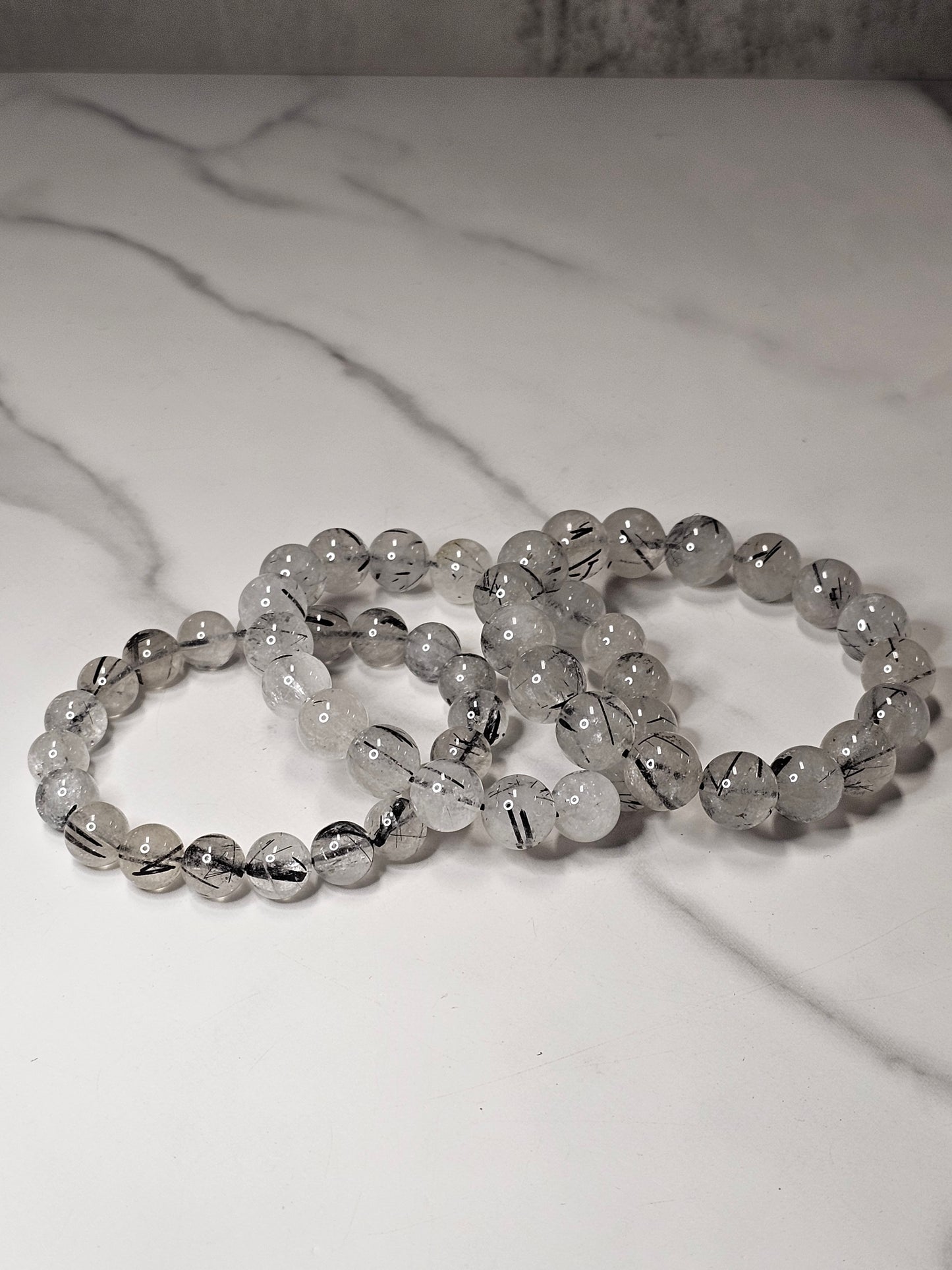 Tourmalinated Quartz Stretchy Bracelet