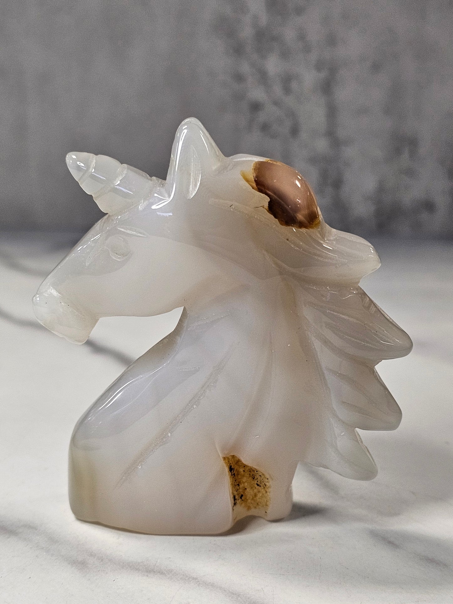 Agate Unicorn Carving