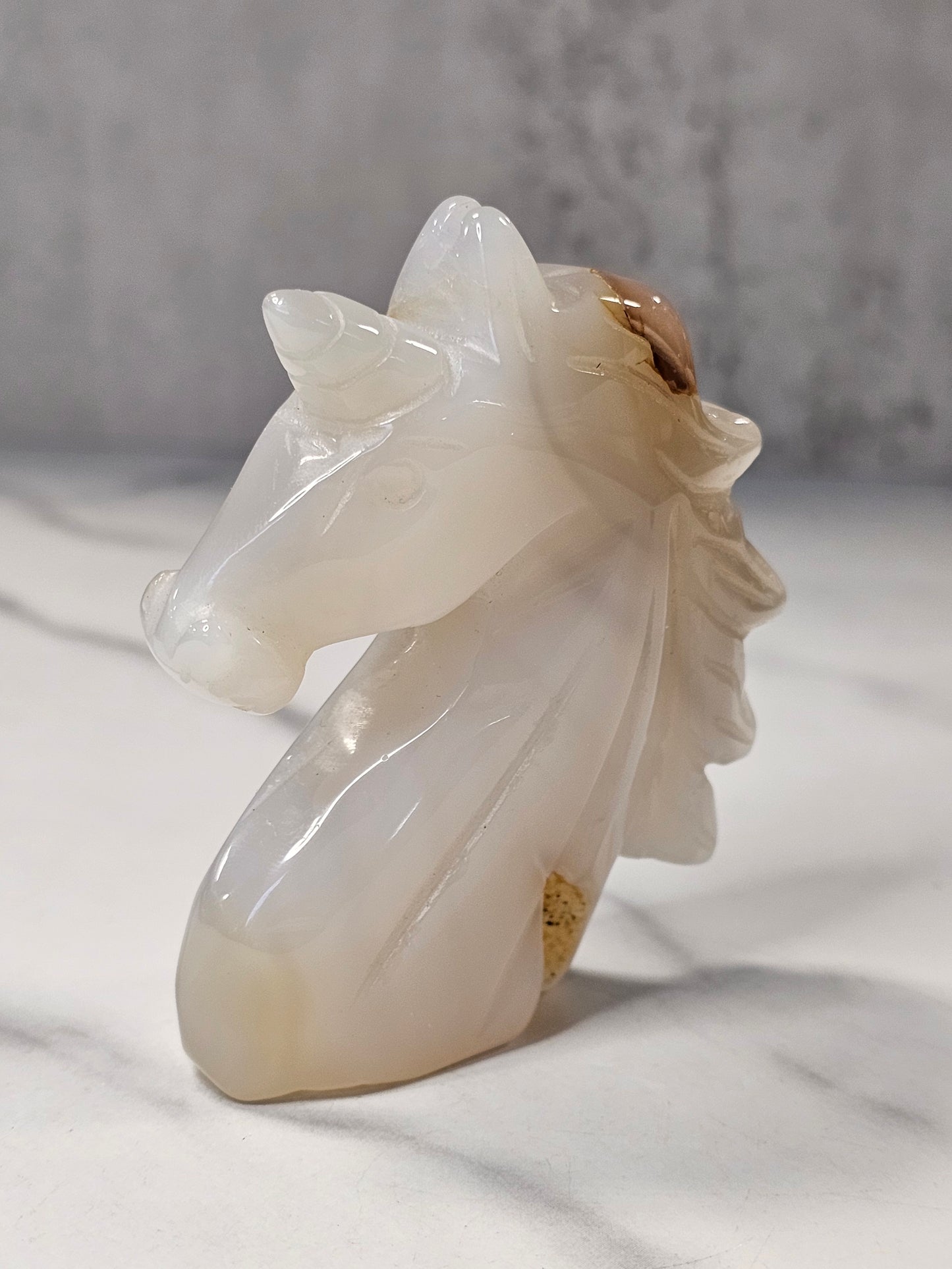 Agate Unicorn Carving