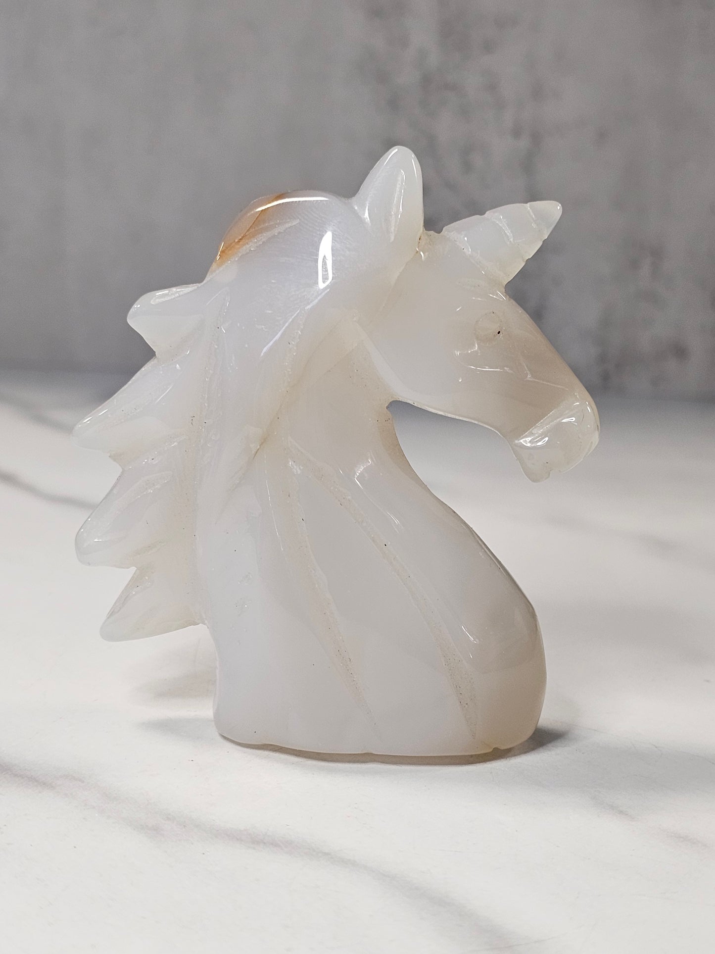 Agate Unicorn Carving