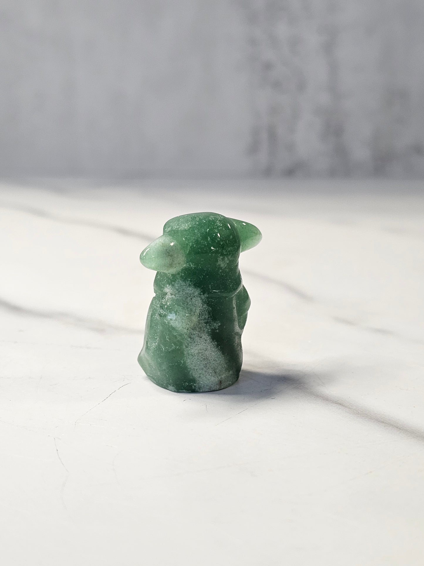 Green Aventurine Yoda Carving