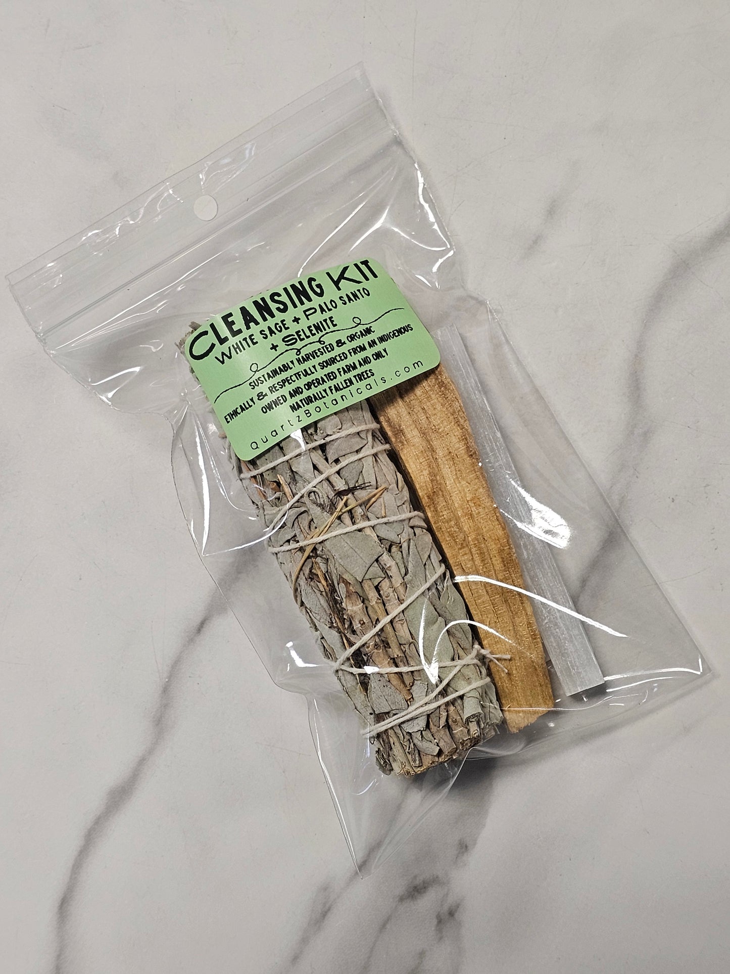 Cleansing Kit - White Sage + Palo Santo + Selenite