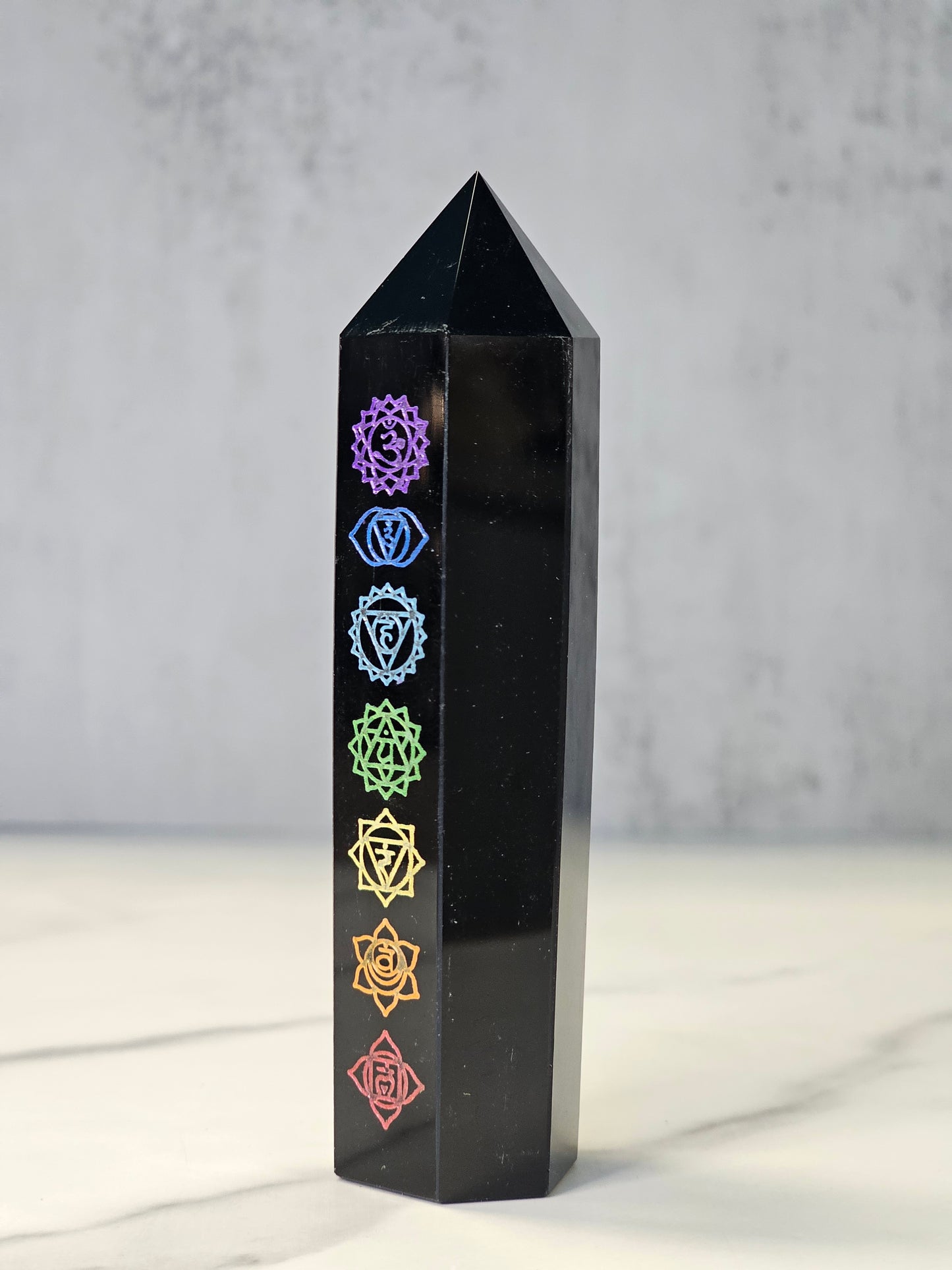 7 Chakra Obsidian Tower