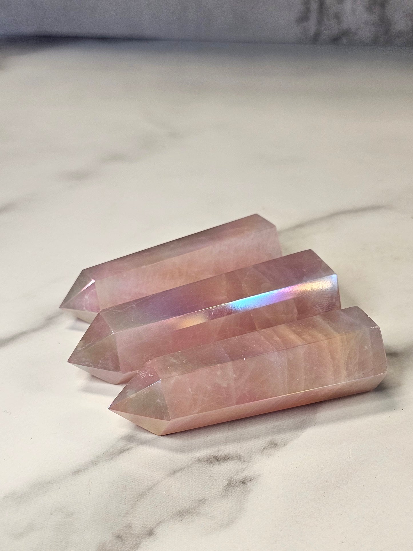 Aura Rose Quartz Tower