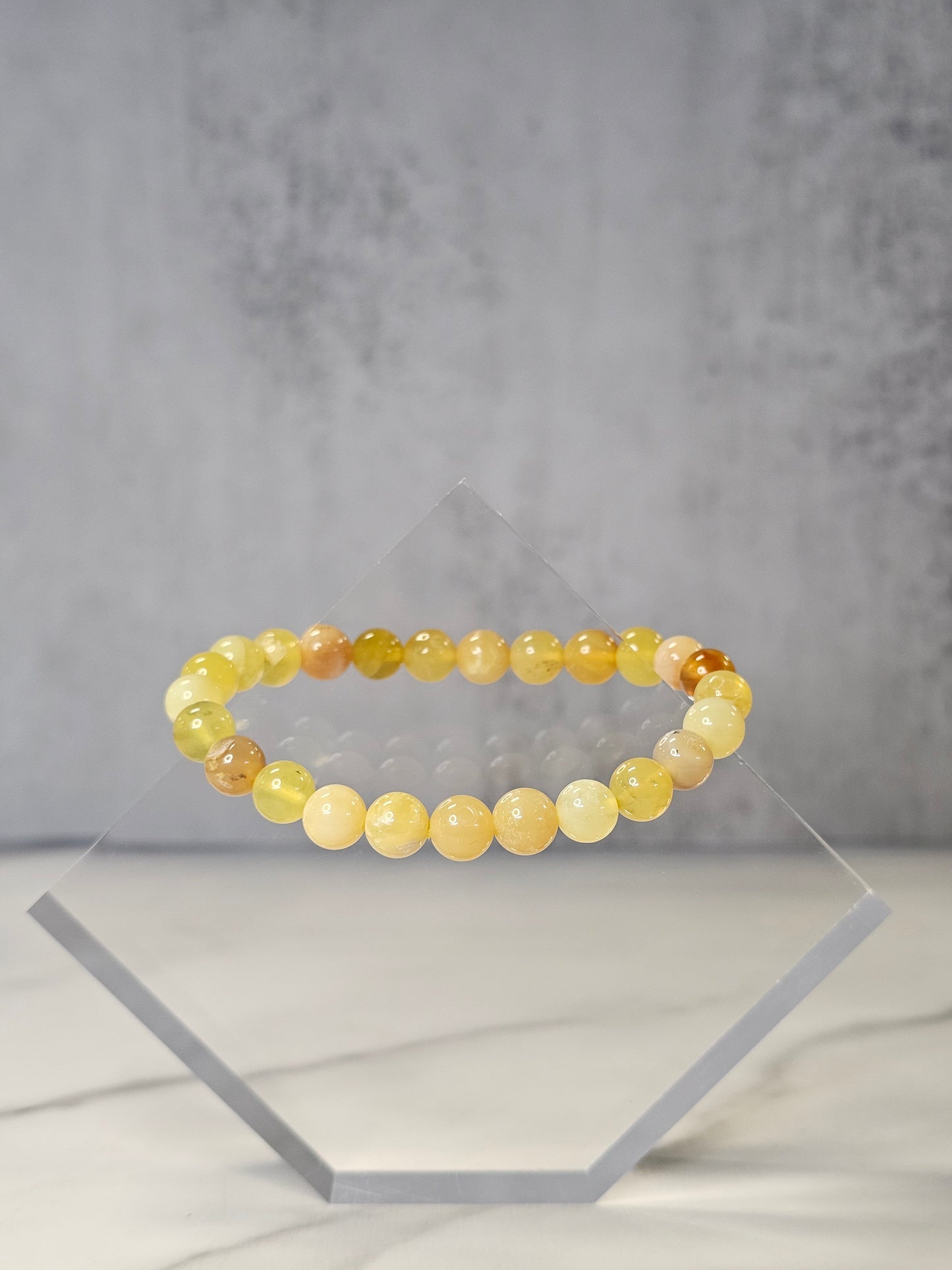 Yellow Agate Stretchy Bracelet