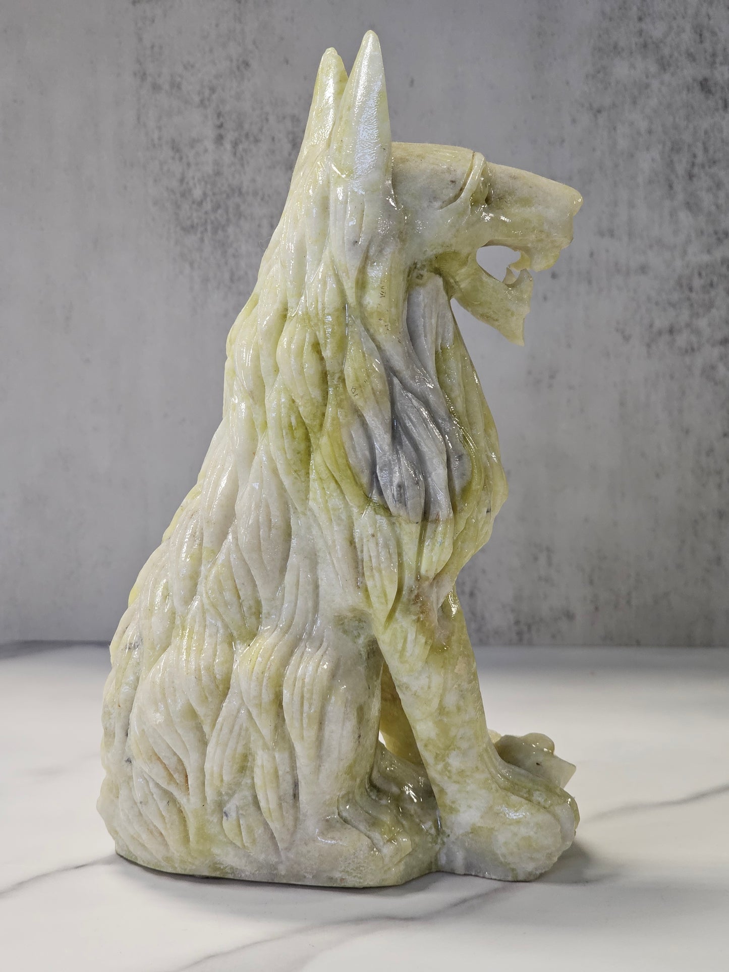 White Jade - Dog Carving