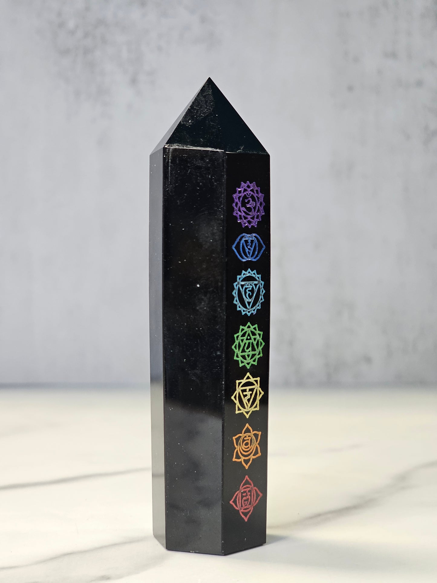 7 Chakra Obsidian Tower