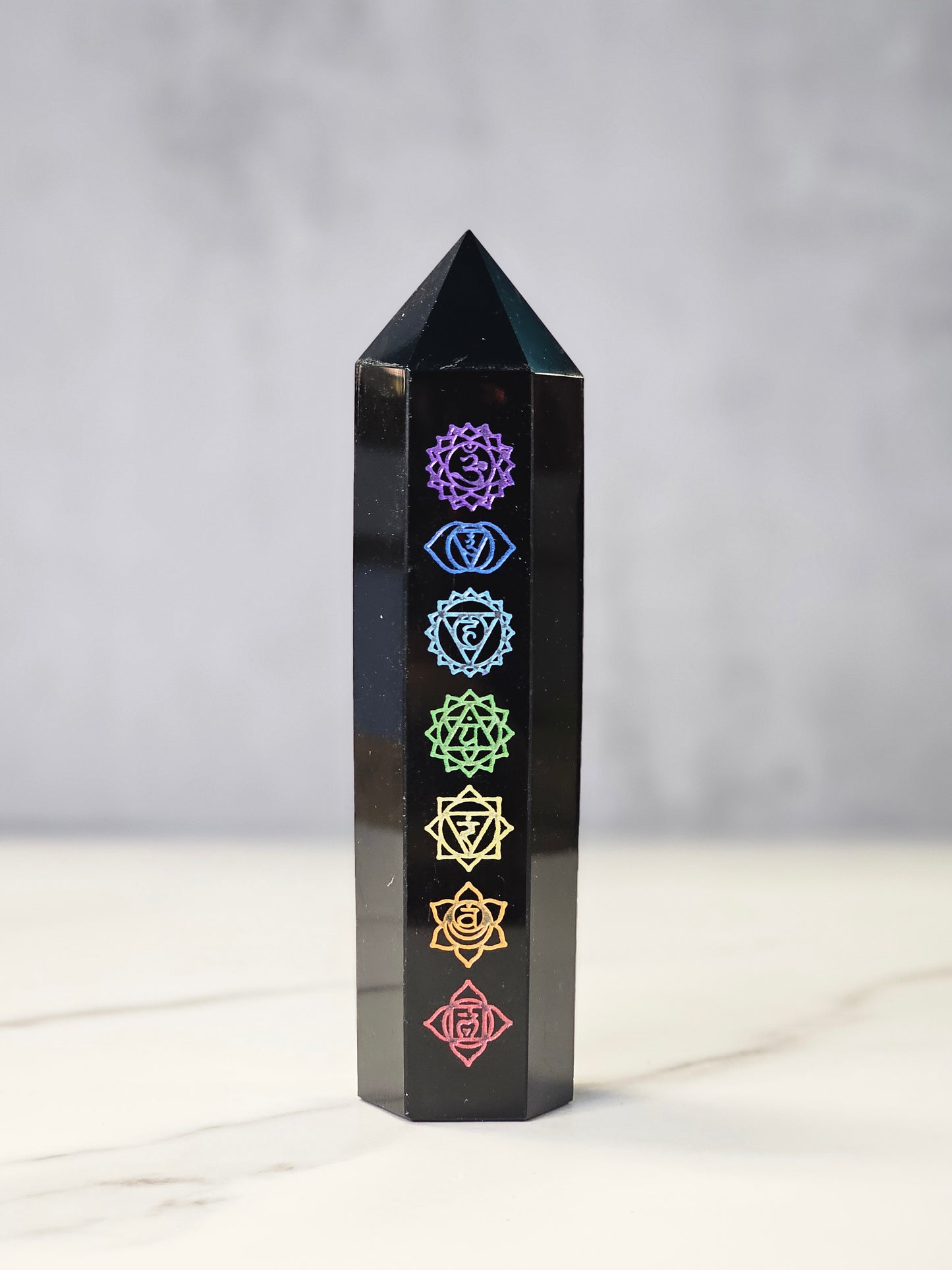 7 Chakra Obsidian Tower