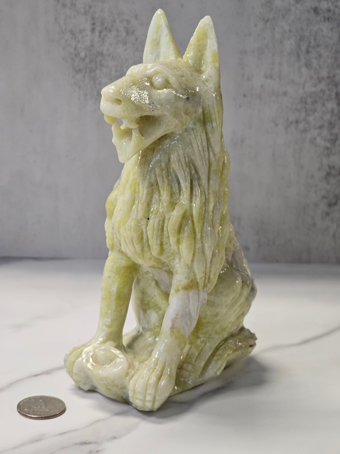 White Jade - Dog Carving