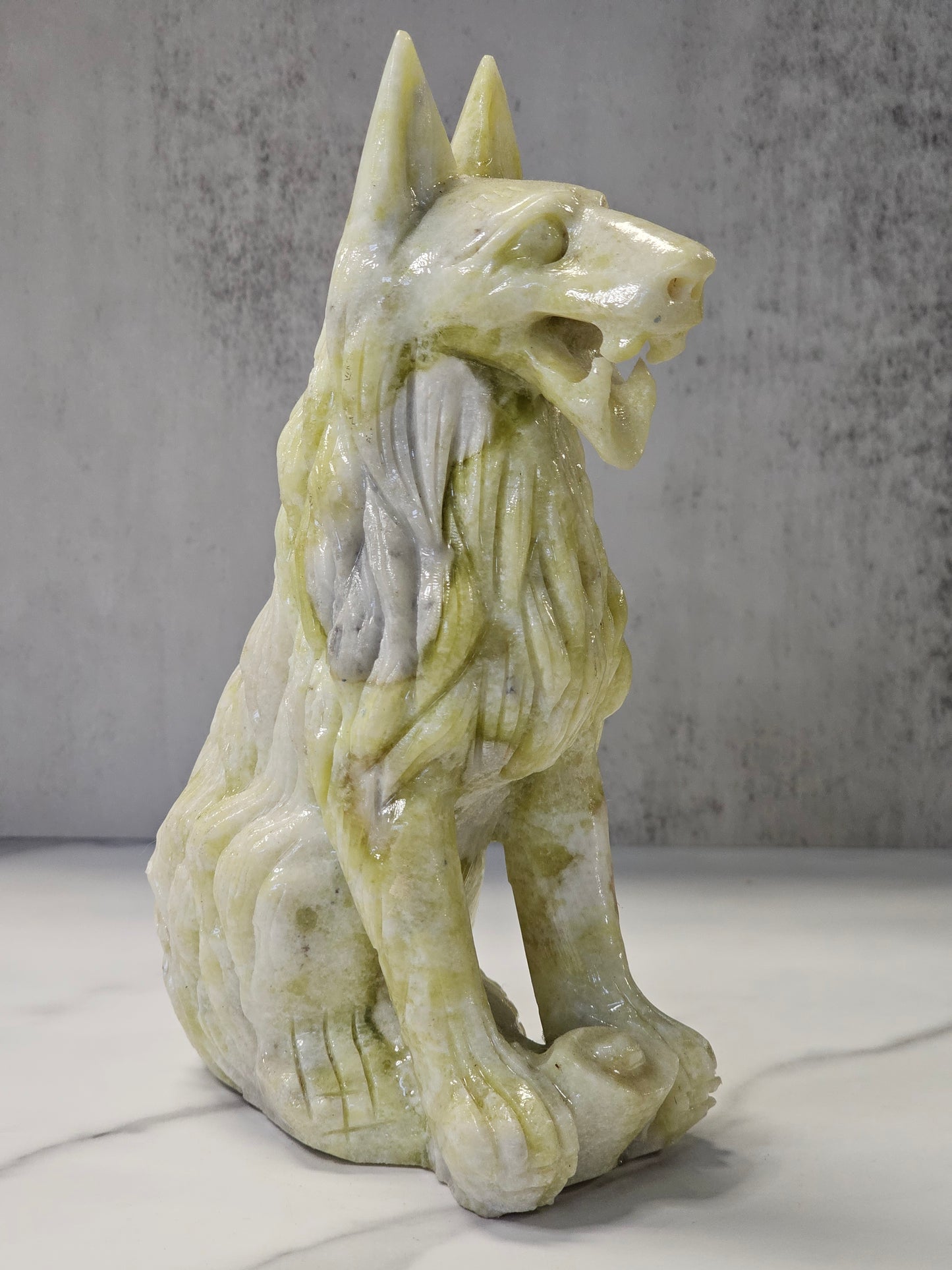 White Jade - Dog Carving