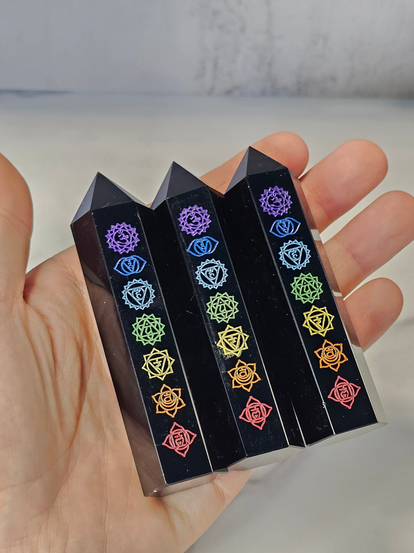 7 Chakra Obsidian Tower