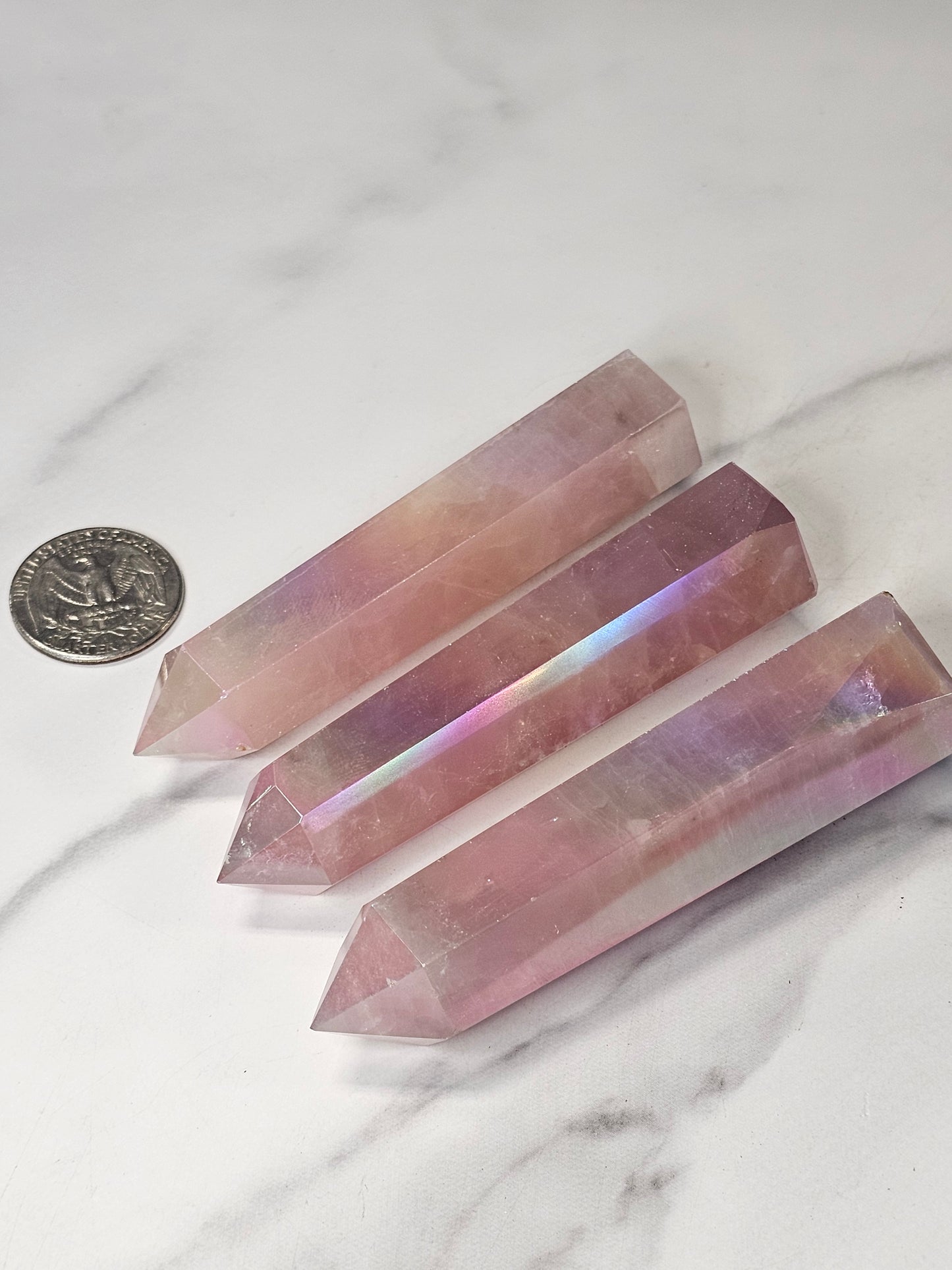 Aura Rose Quartz Tower