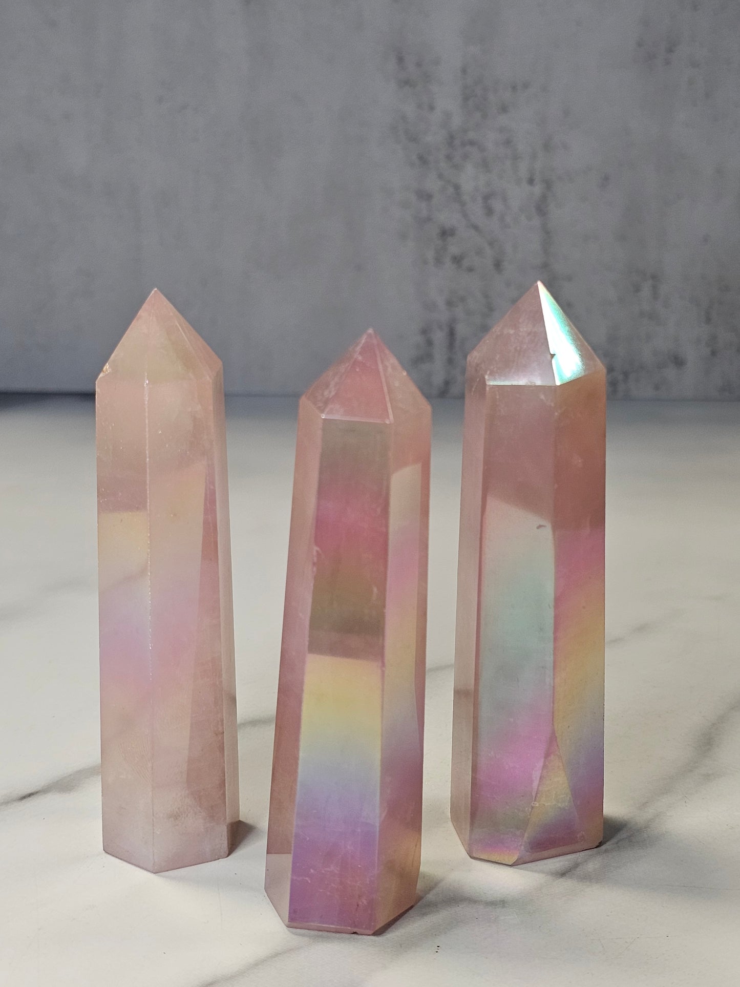 Aura Rose Quartz Tower