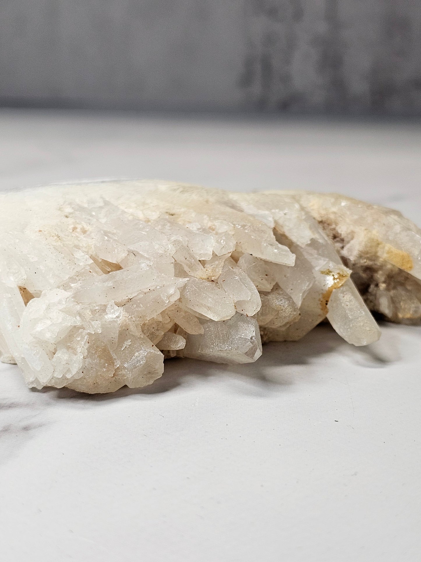Quartz Point Cluster Eagle Carving