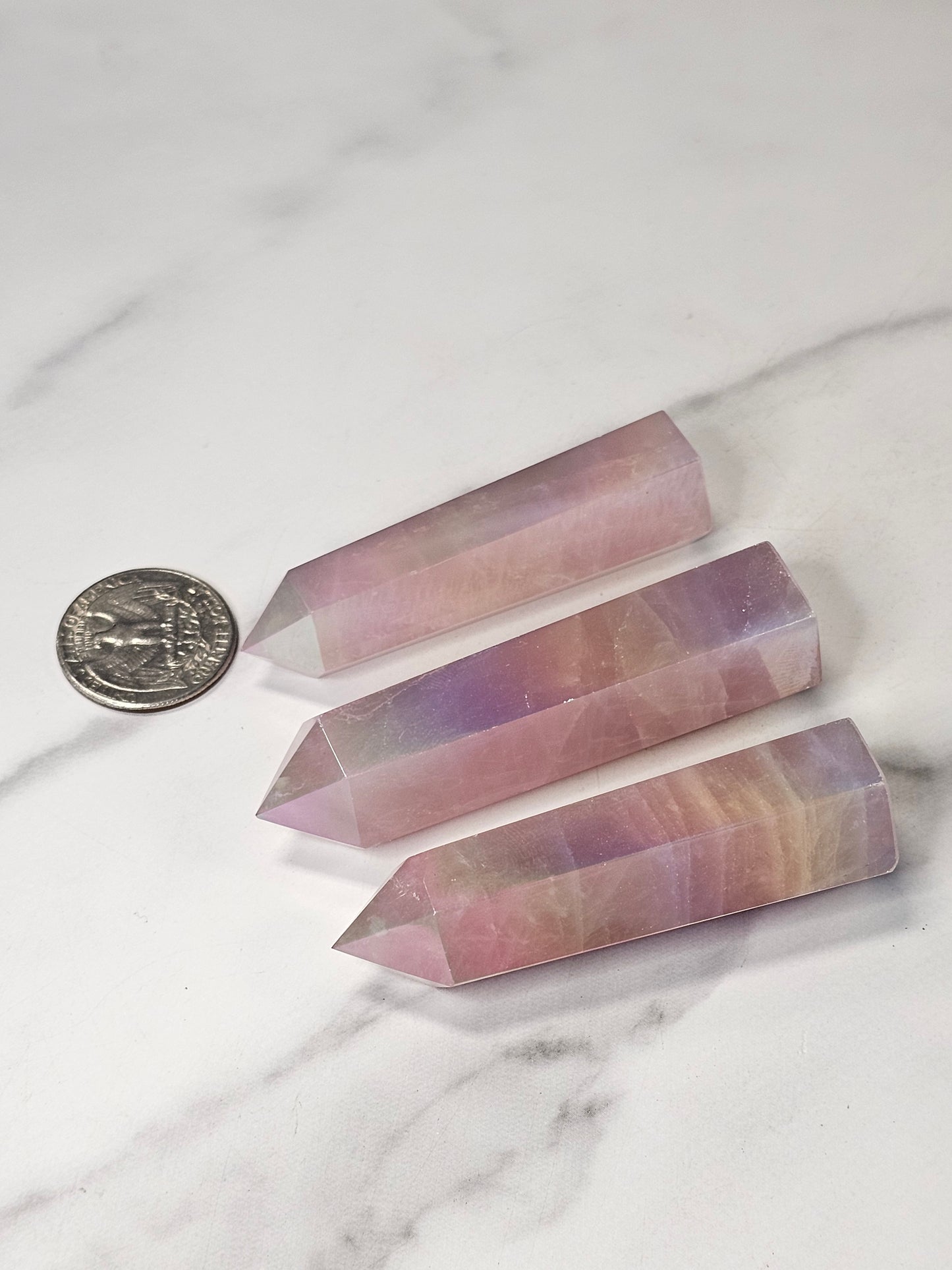 Aura Rose Quartz Tower