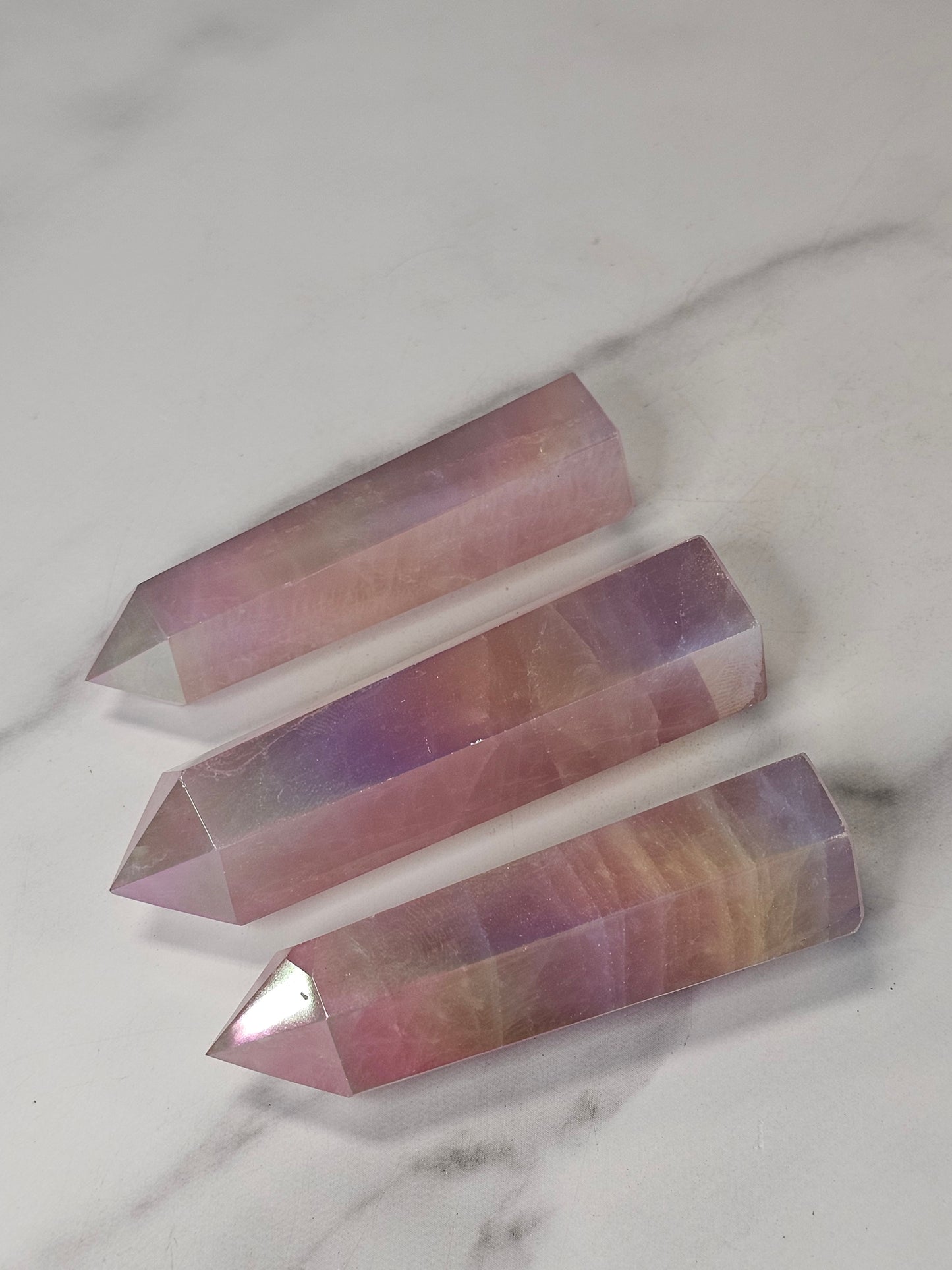 Aura Rose Quartz Tower
