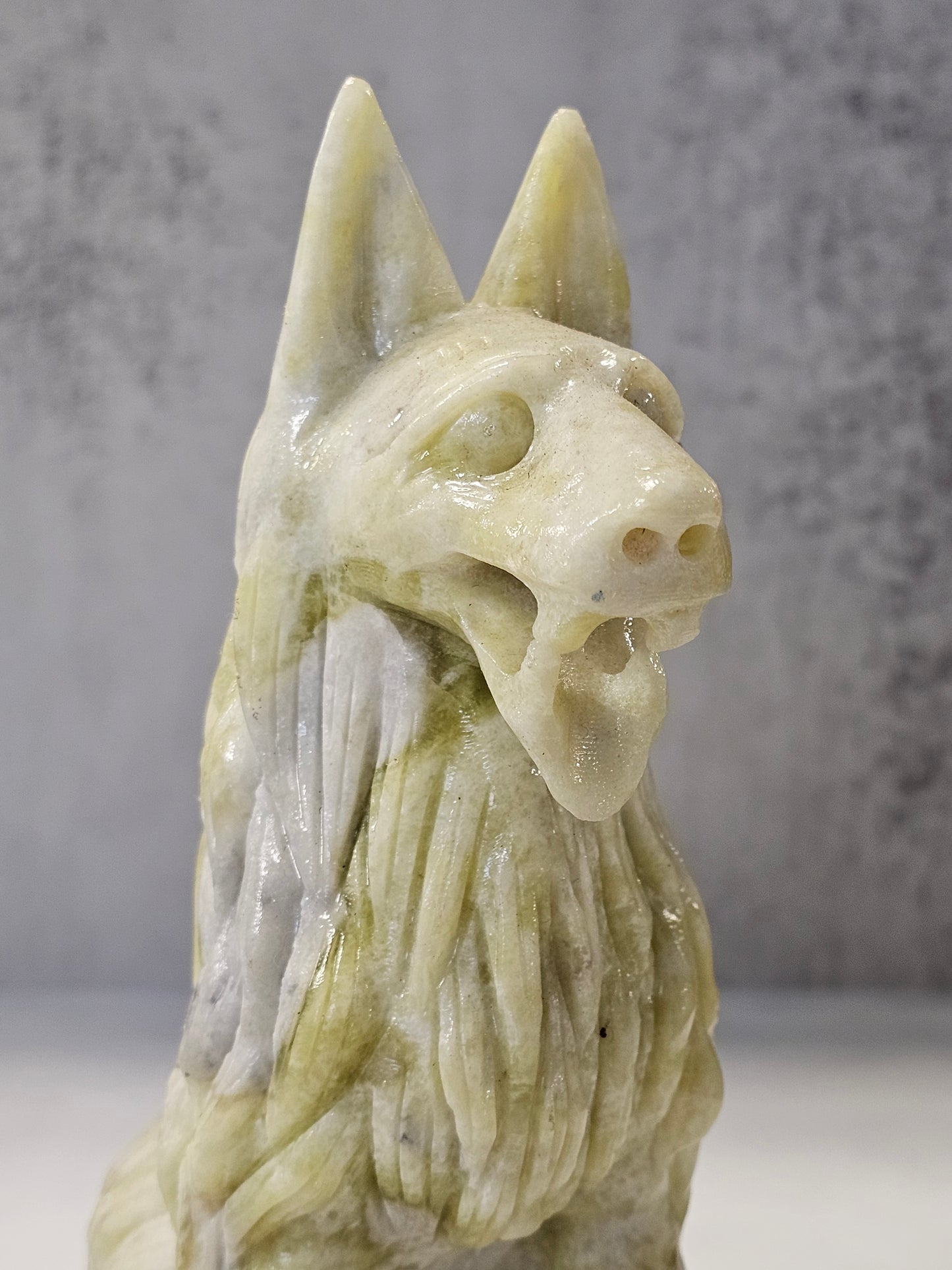 White Jade - Dog Carving