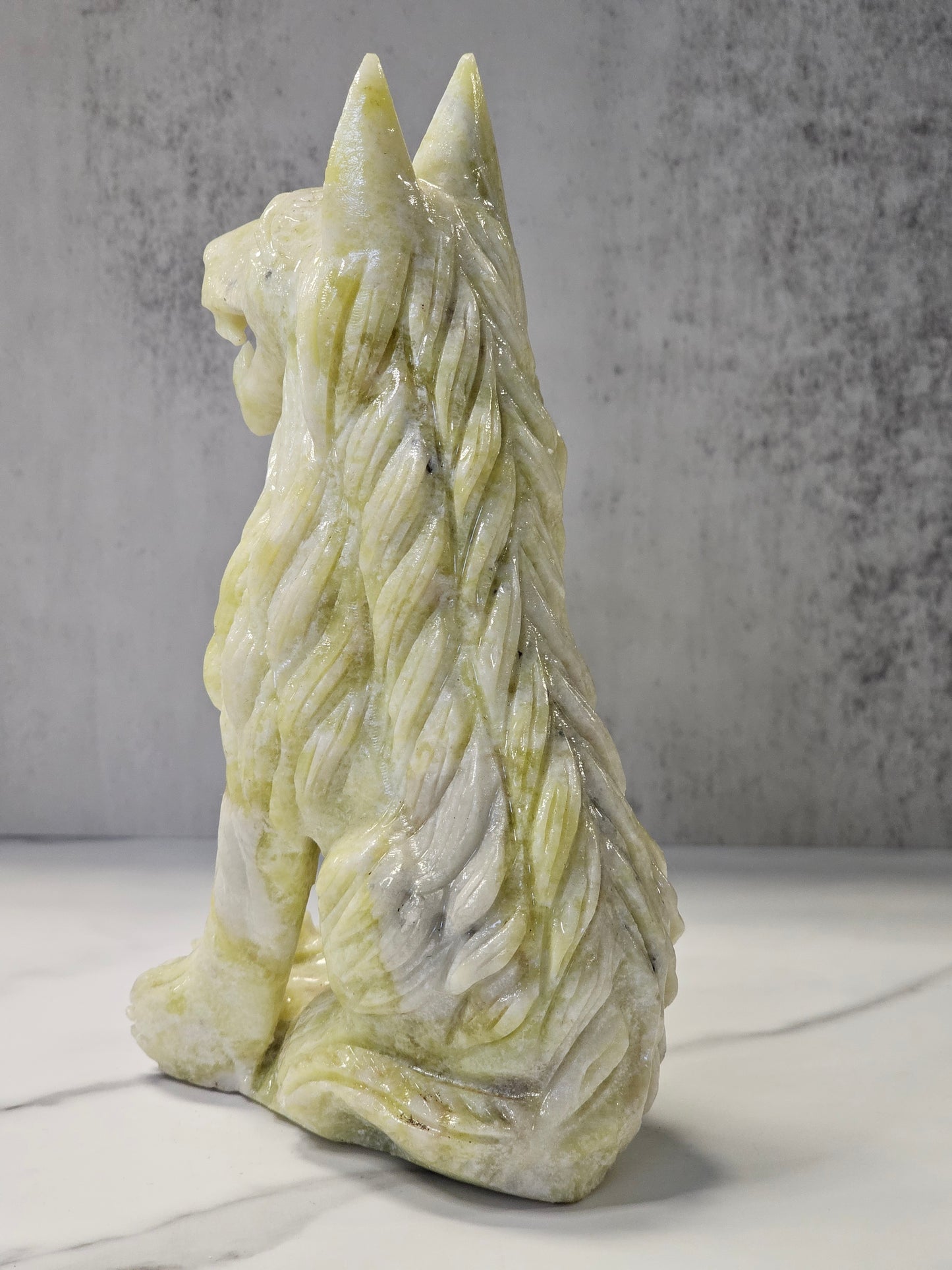 White Jade - Dog Carving