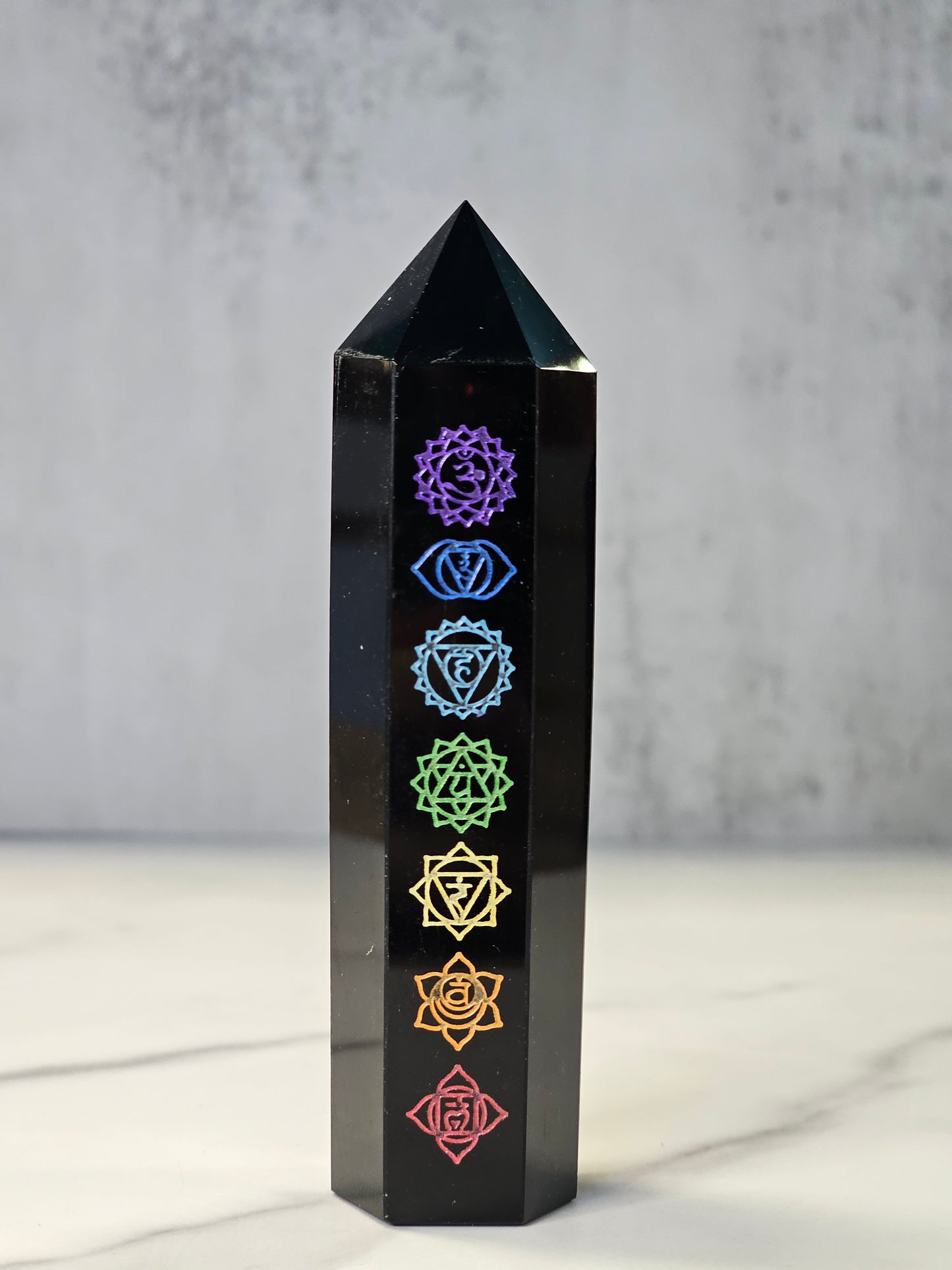 7 Chakra Obsidian Tower