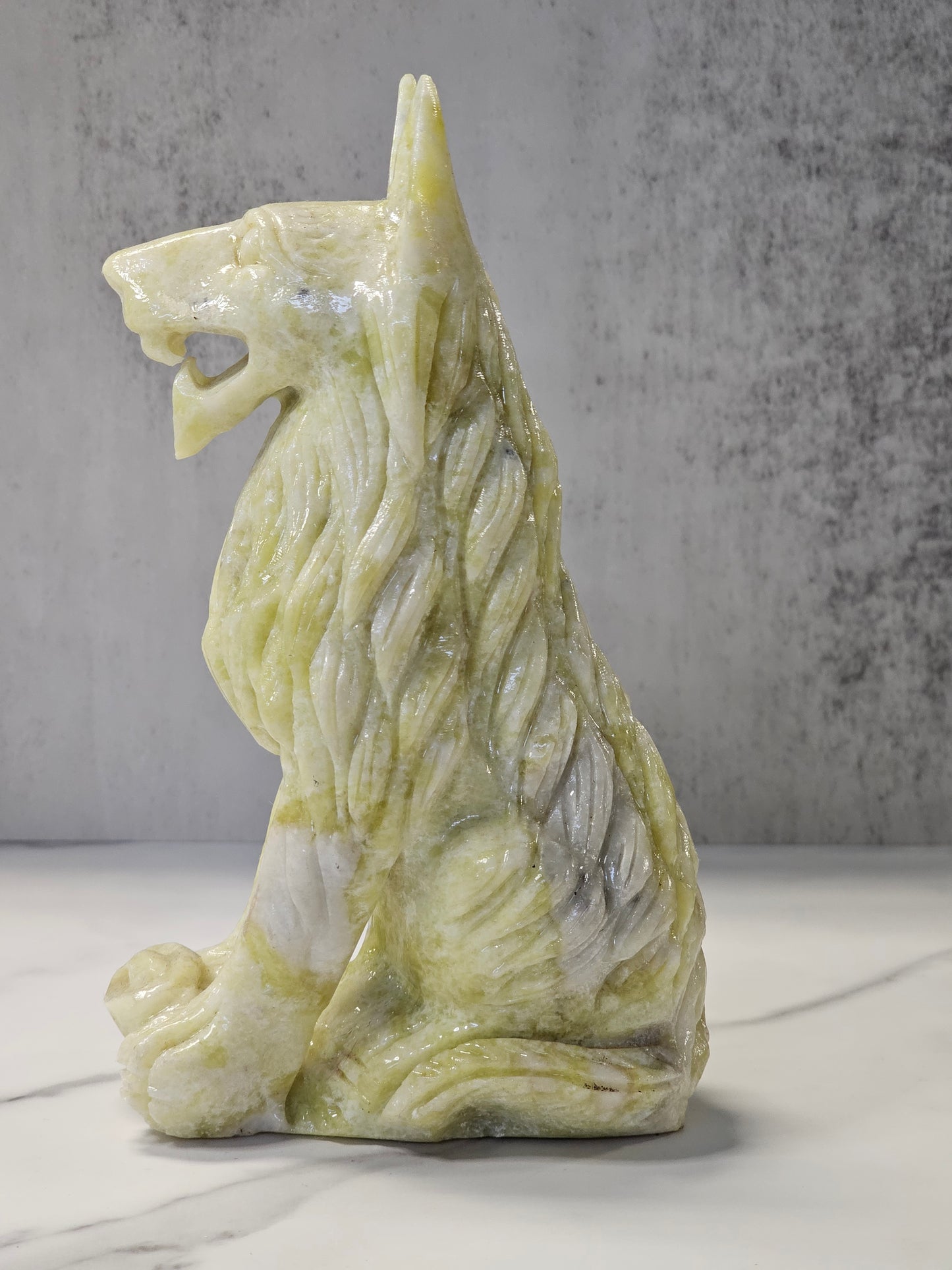 White Jade - Dog Carving