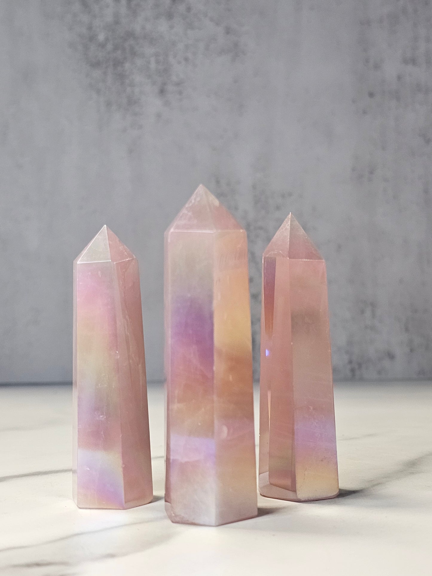 Aura Rose Quartz Tower