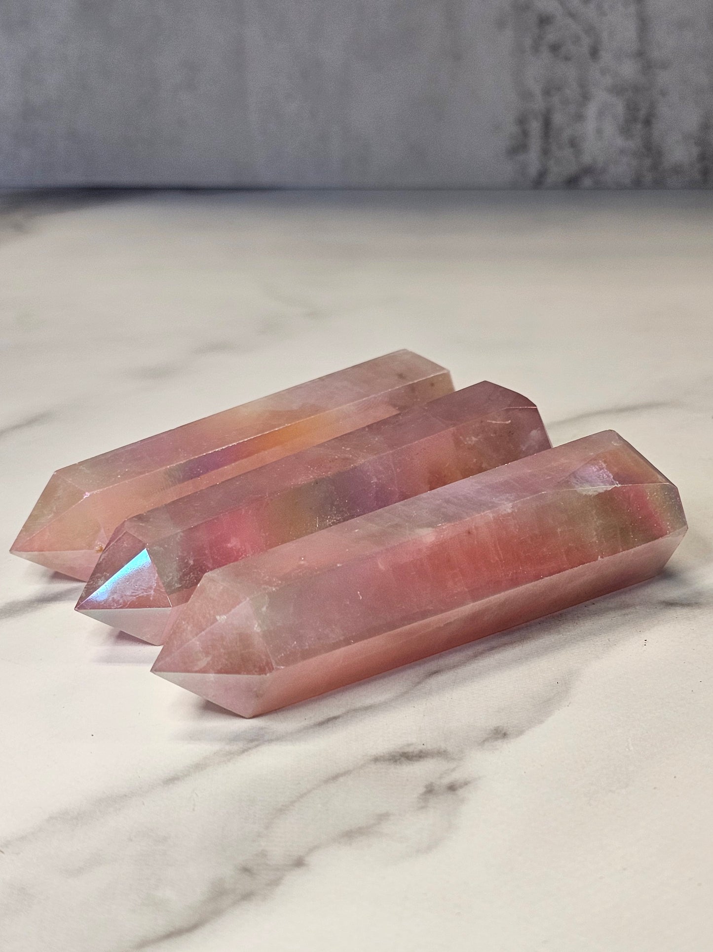 Aura Rose Quartz Tower