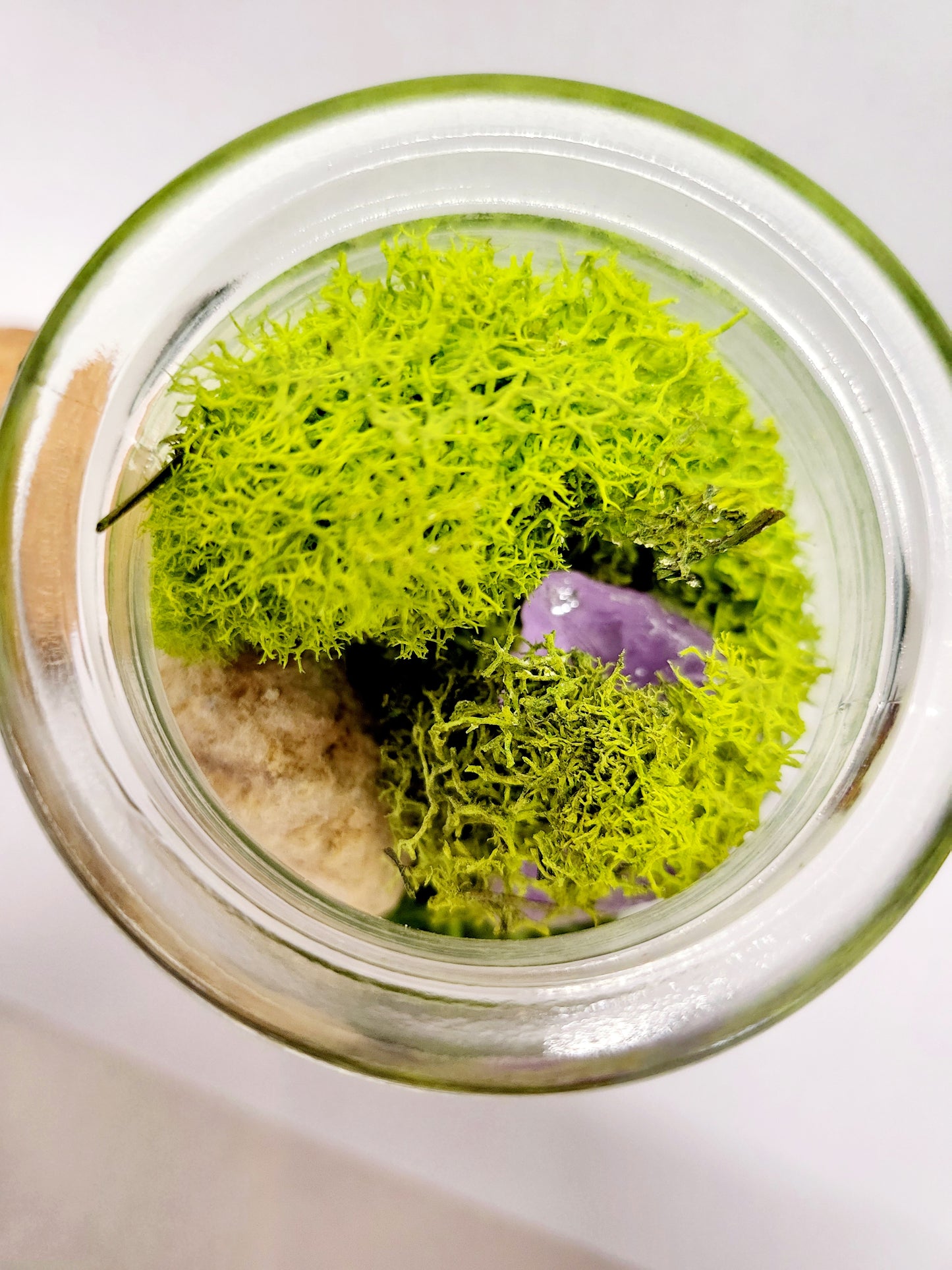 Amethyst Glass Terrarium with Break Your Own Geode