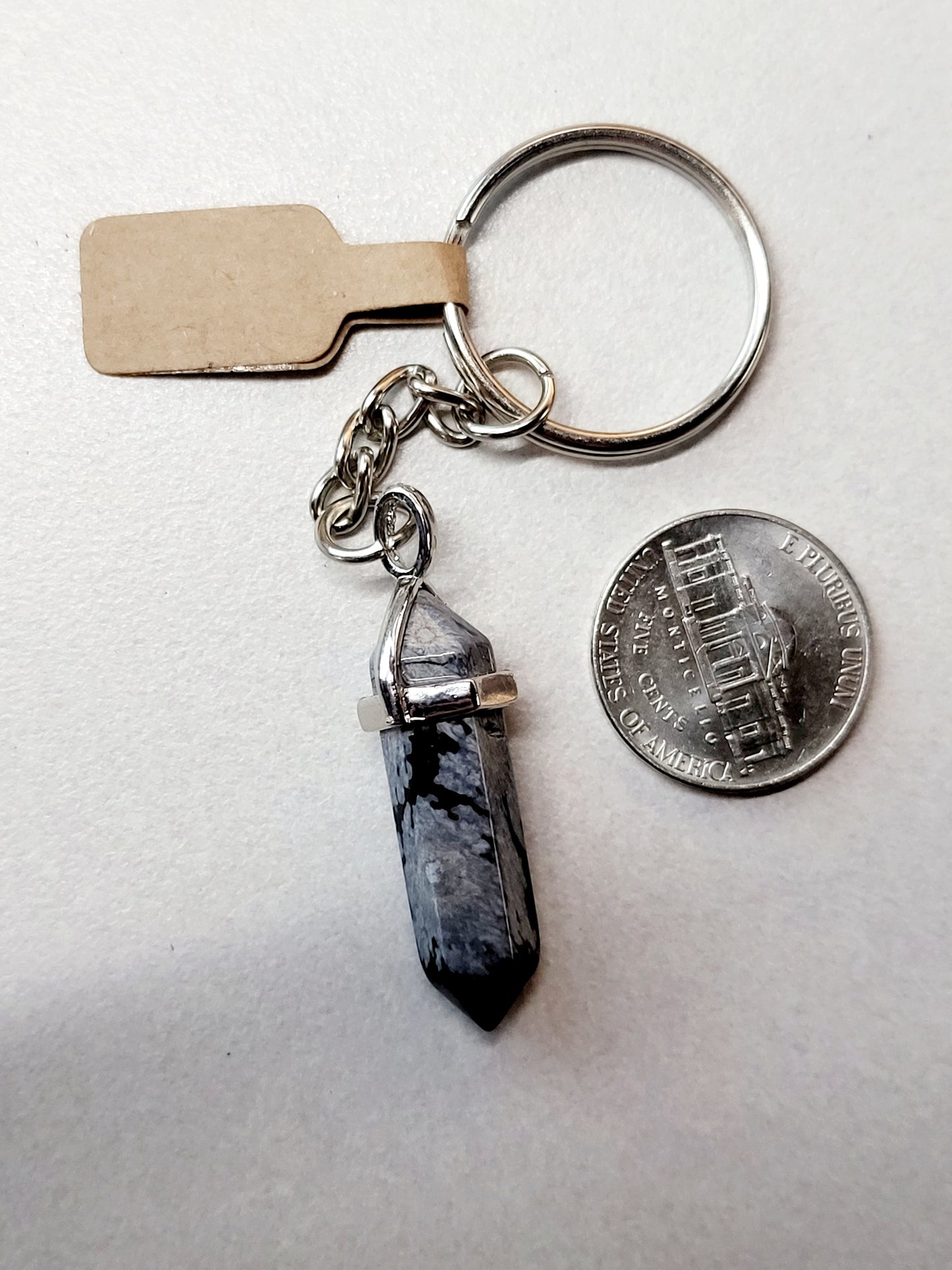 Sodalite Crystal Point Keychain