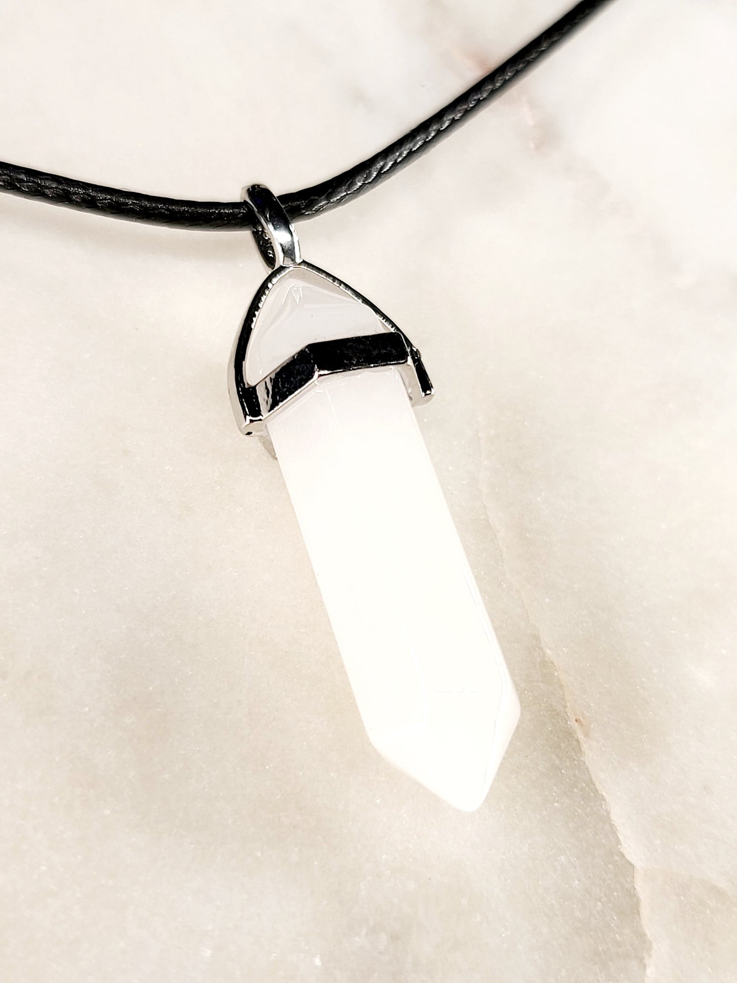 Opalite Crystal Point Necklace