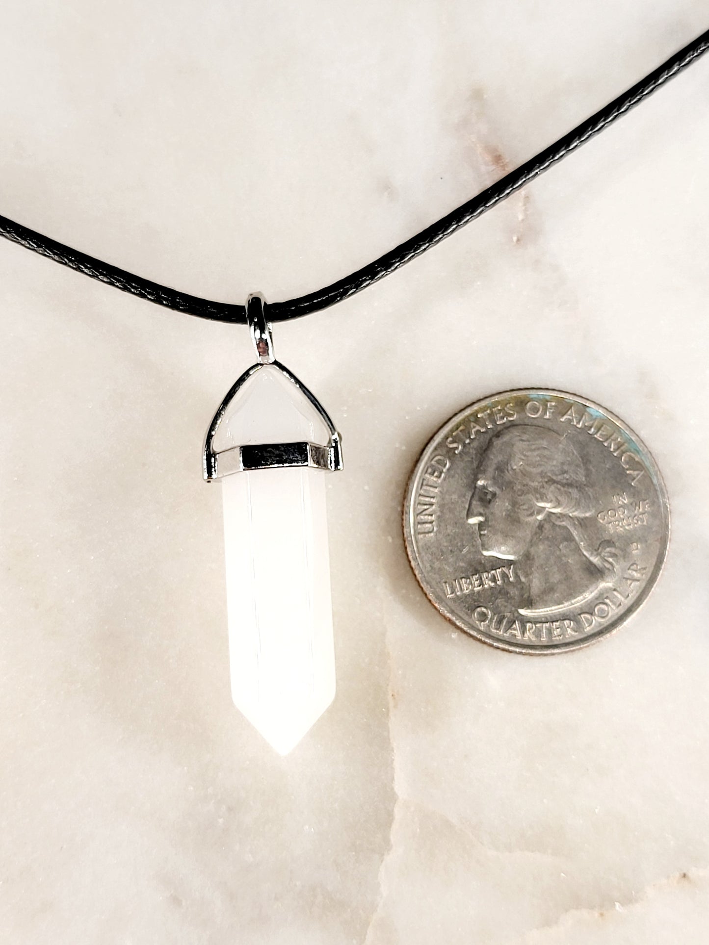 Opalite Crystal Point Necklace