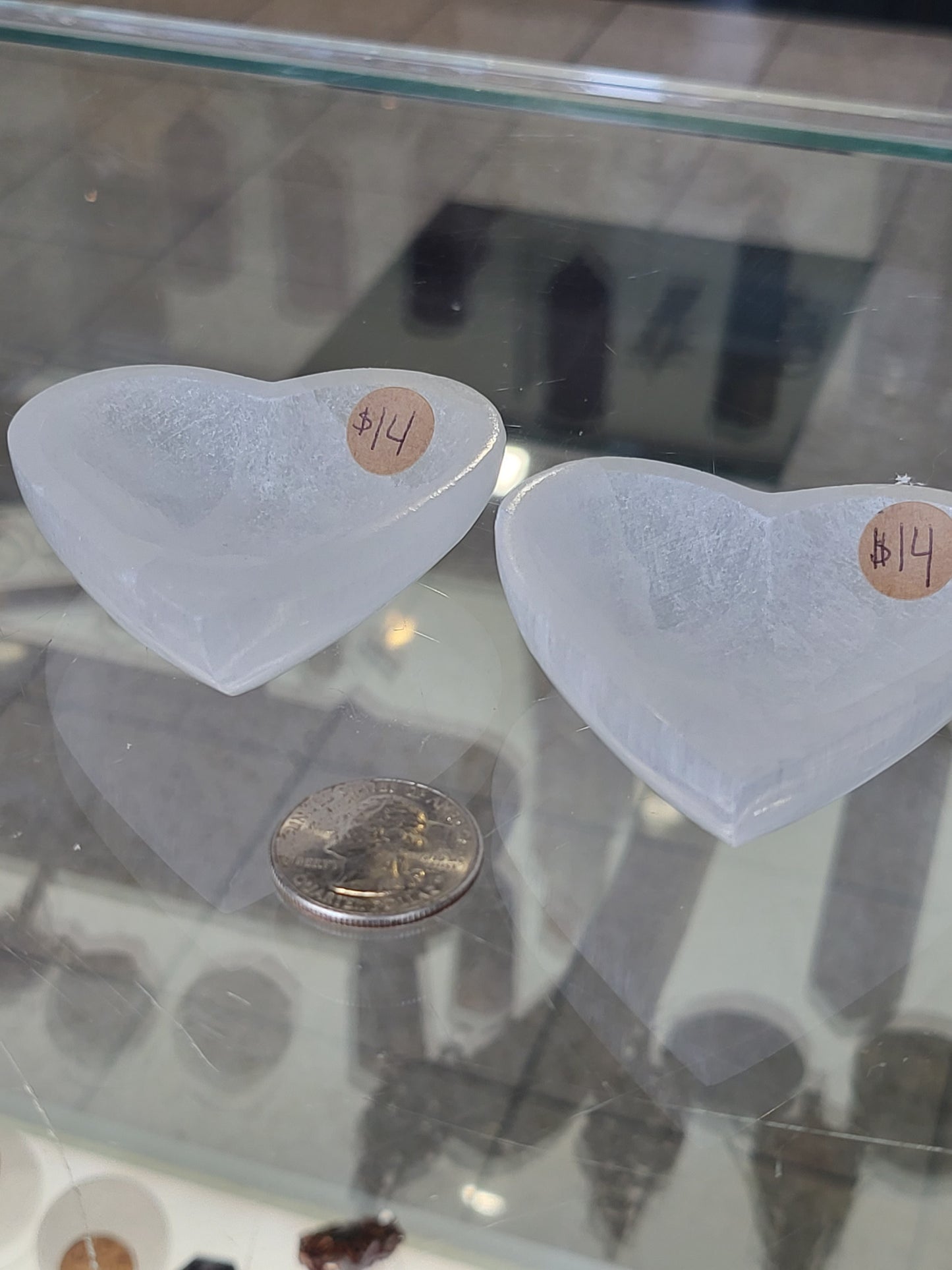 Heart Shaped Selenite Bowl/Dish